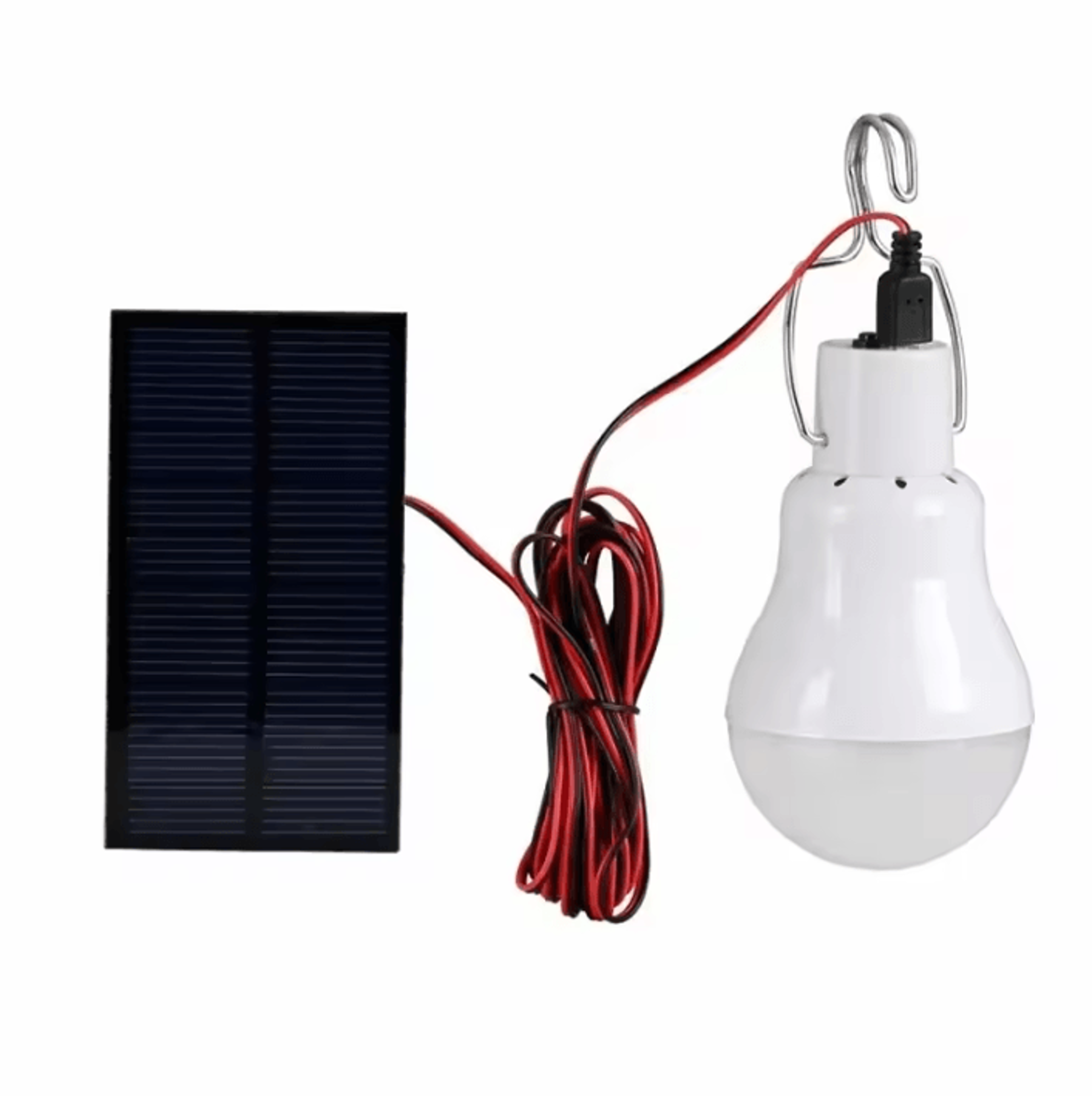 portable solar led bulb with hook - waterproof outdoor camping light