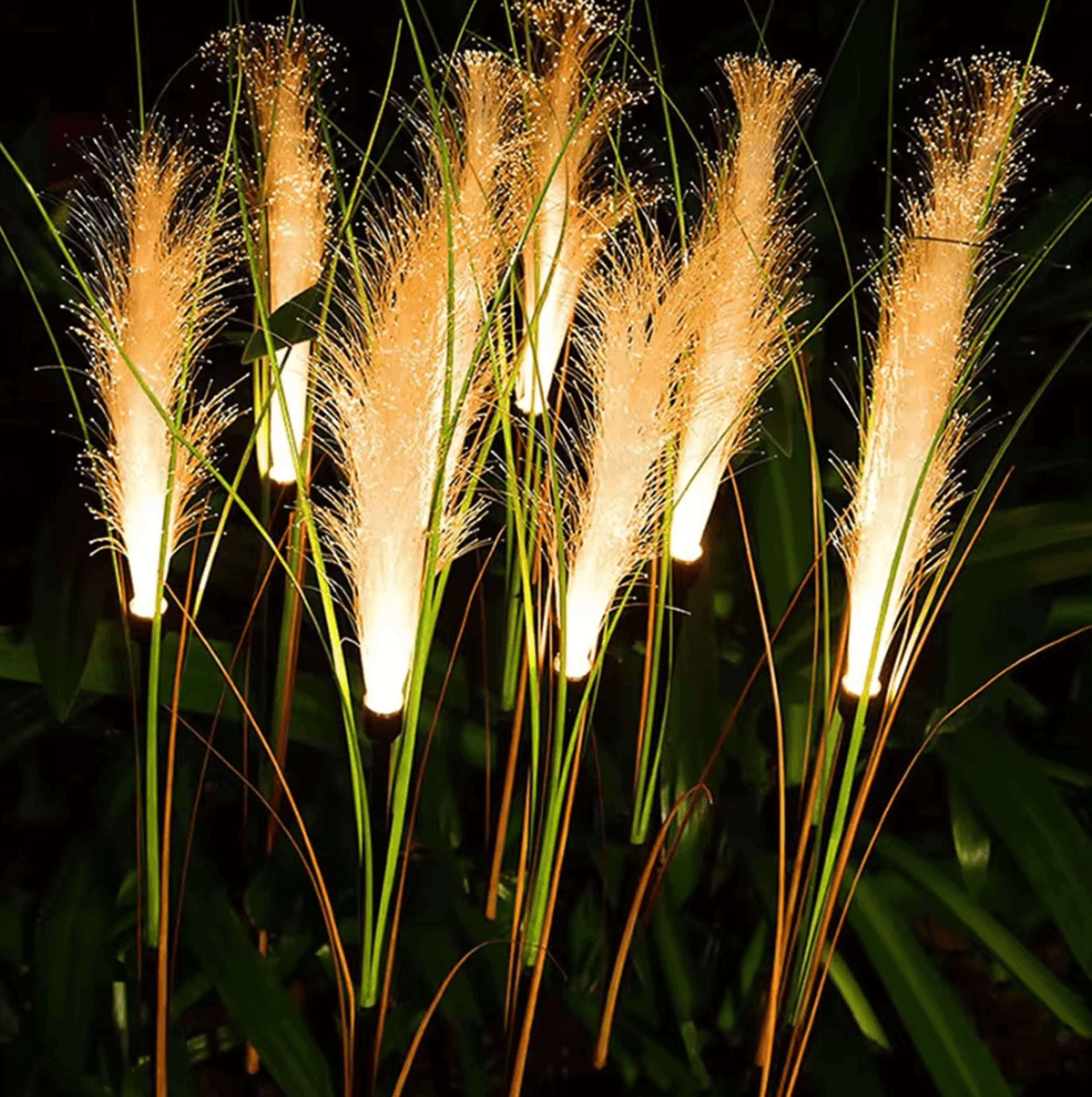 solar reed garden lights - waterproof led outdoor landscape decor