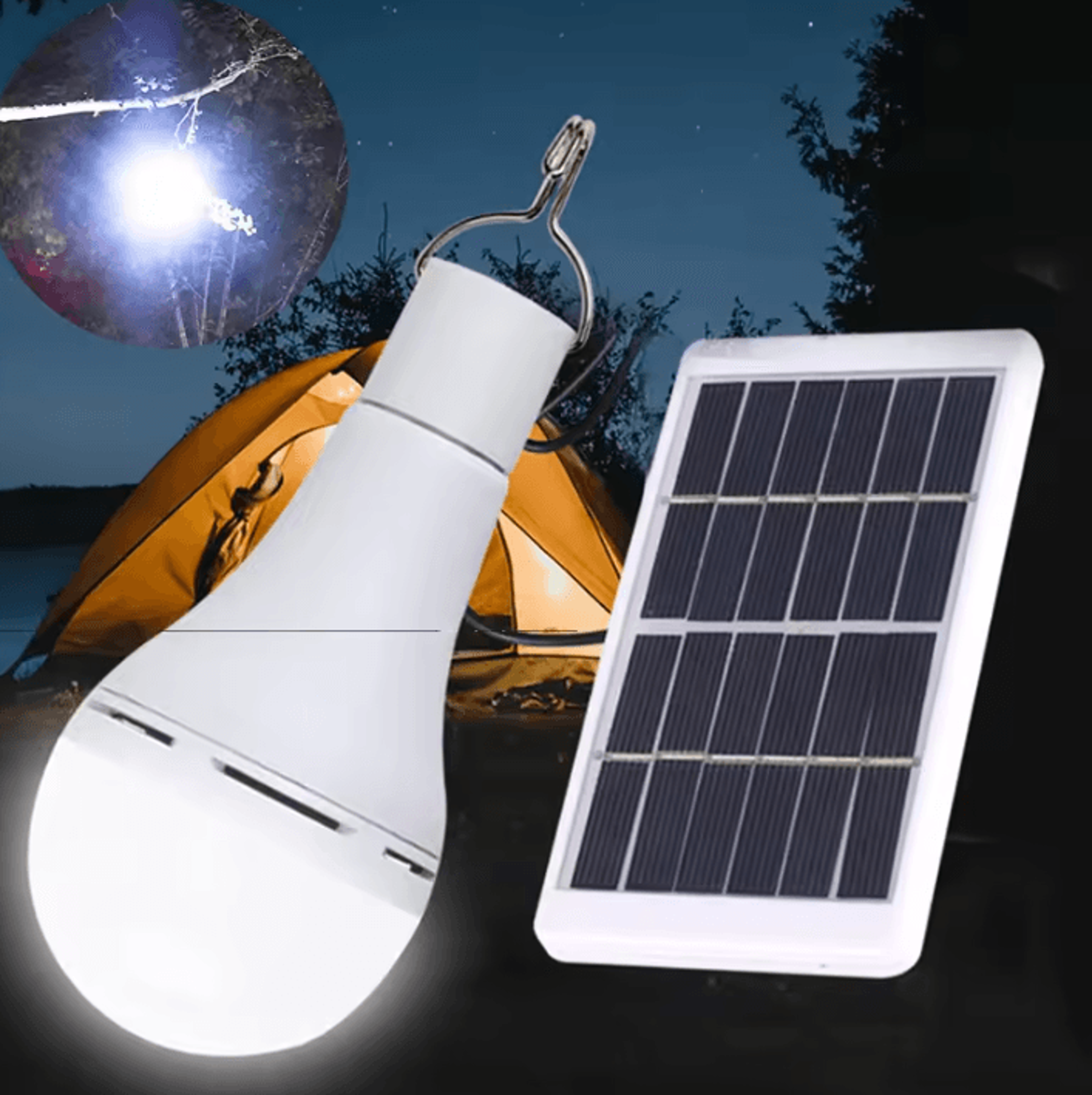 solar rechargeable led bulb - usb emergency hanging light