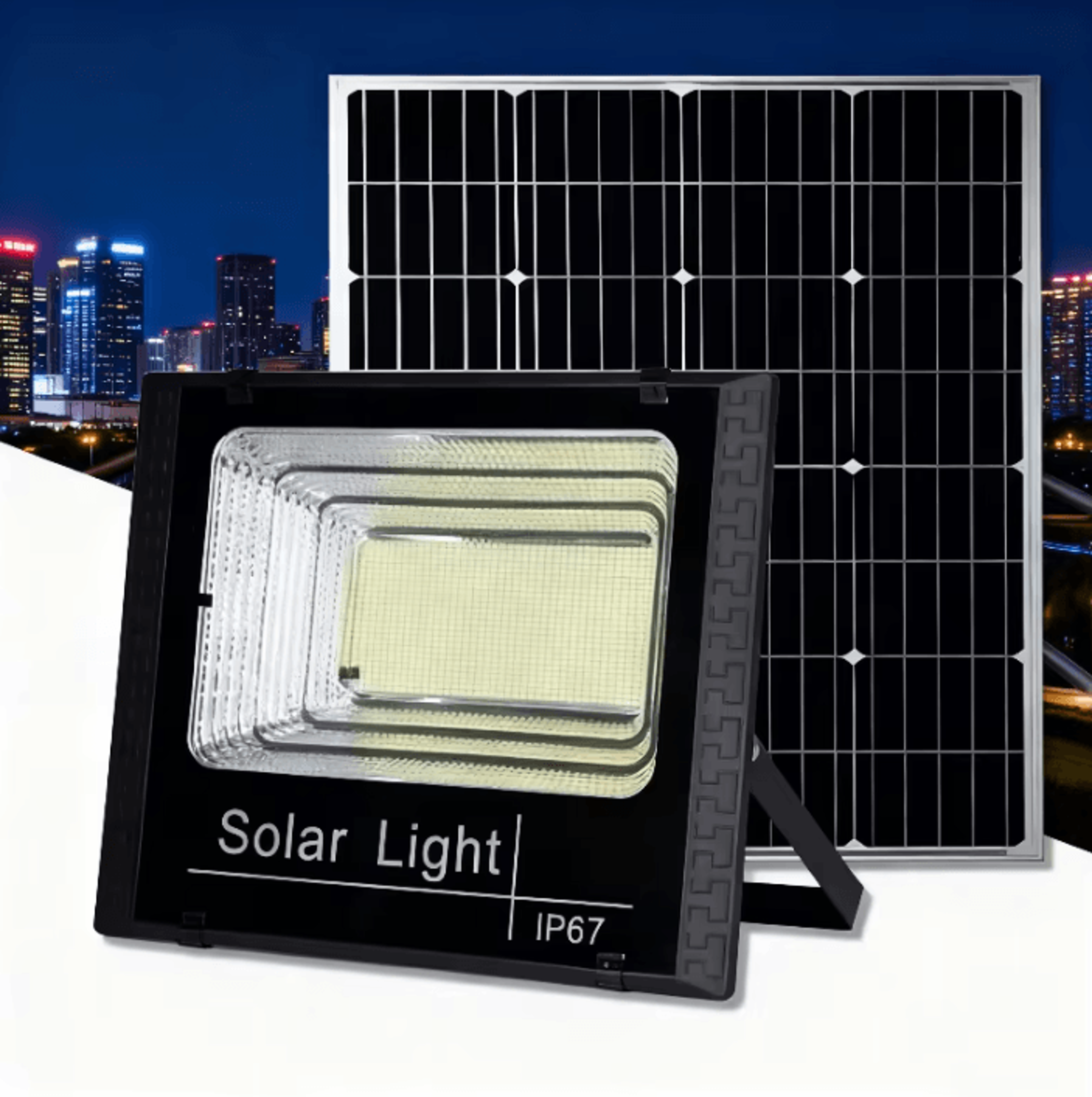 50w-500w solar led flood light - waterproof outdoor spotlight with remote control