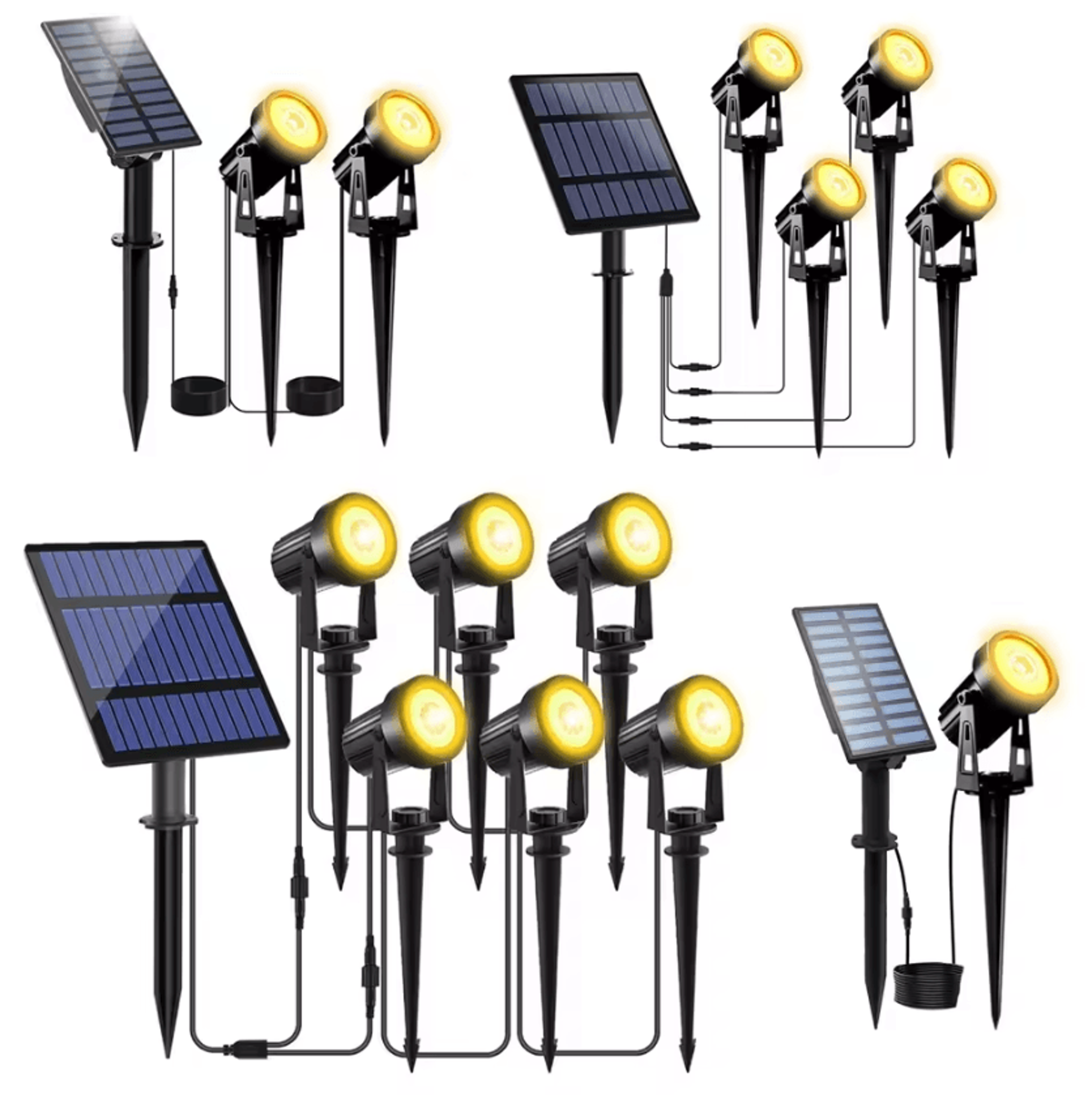 3000k solar landscape spotlight - ip65 outdoor garden & tree light