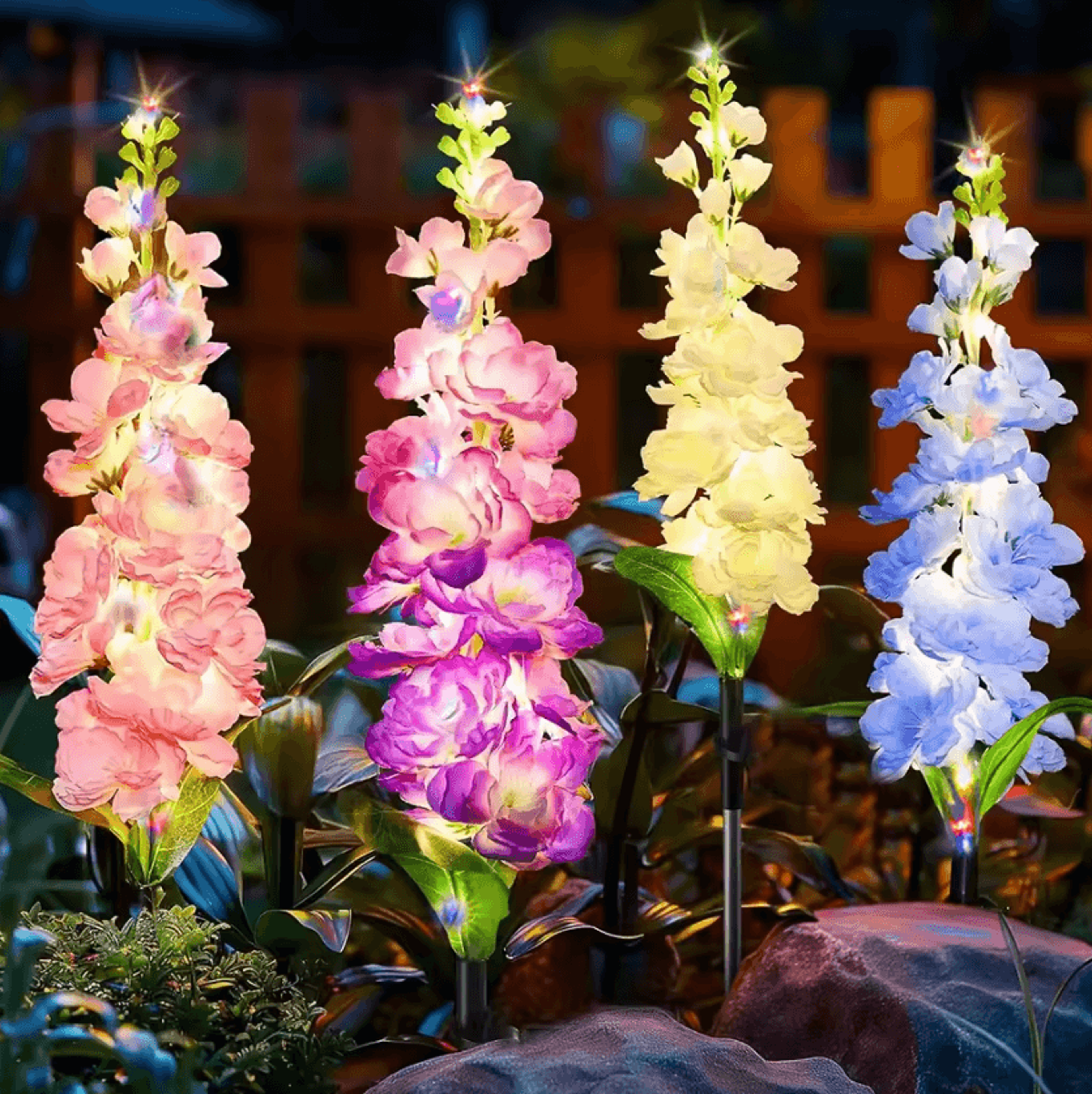 solar hyacinth flower light - outdoor garden lawn decor