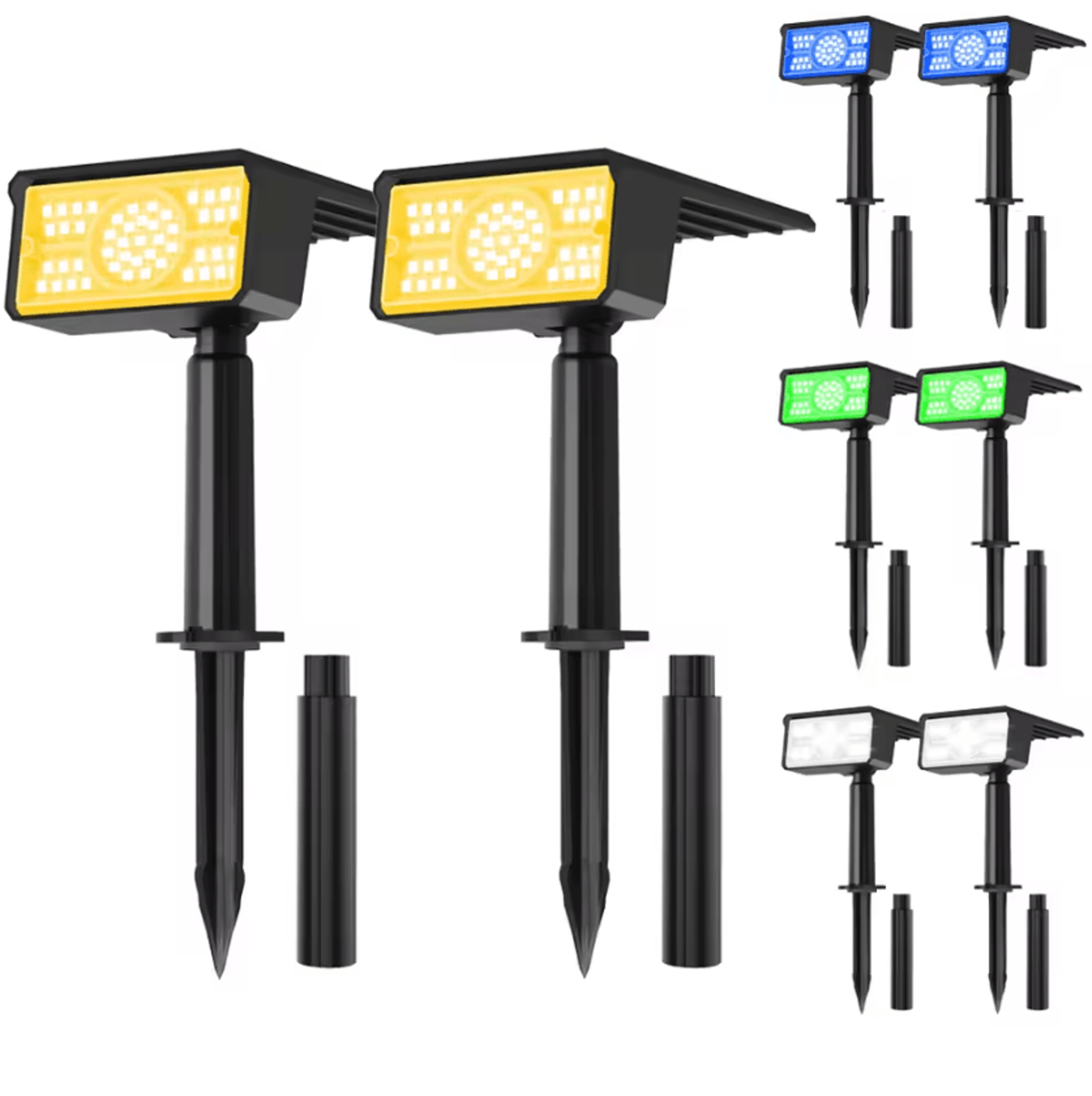 solar landscape spotlight - ip65 outdoor garden and wall light