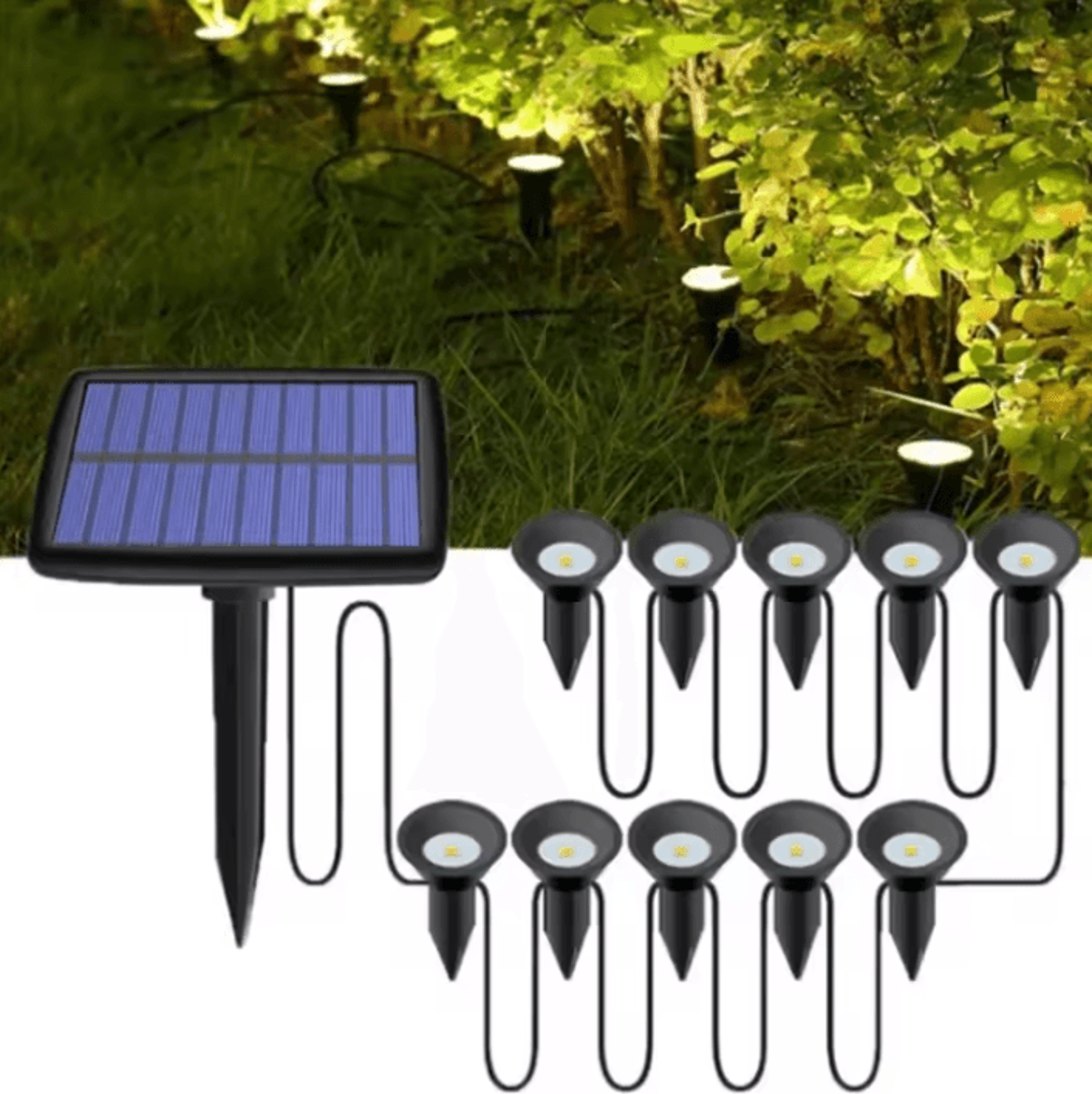 ip65 solar pathway lights - outdoor garden and lawn landscape lamps
