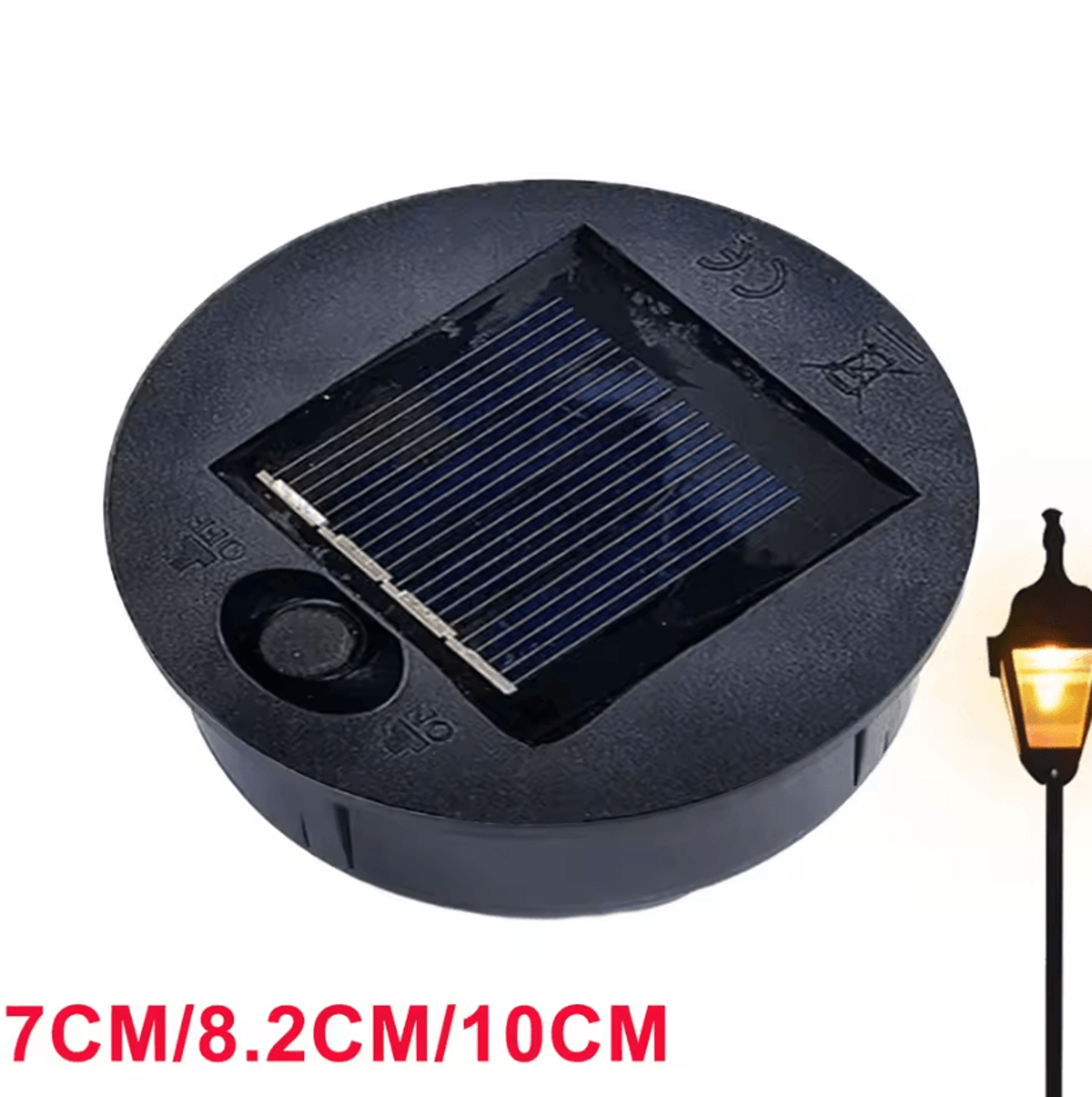 7cm/10cm solar lantern replacement top - waterproof 1.2v led lid