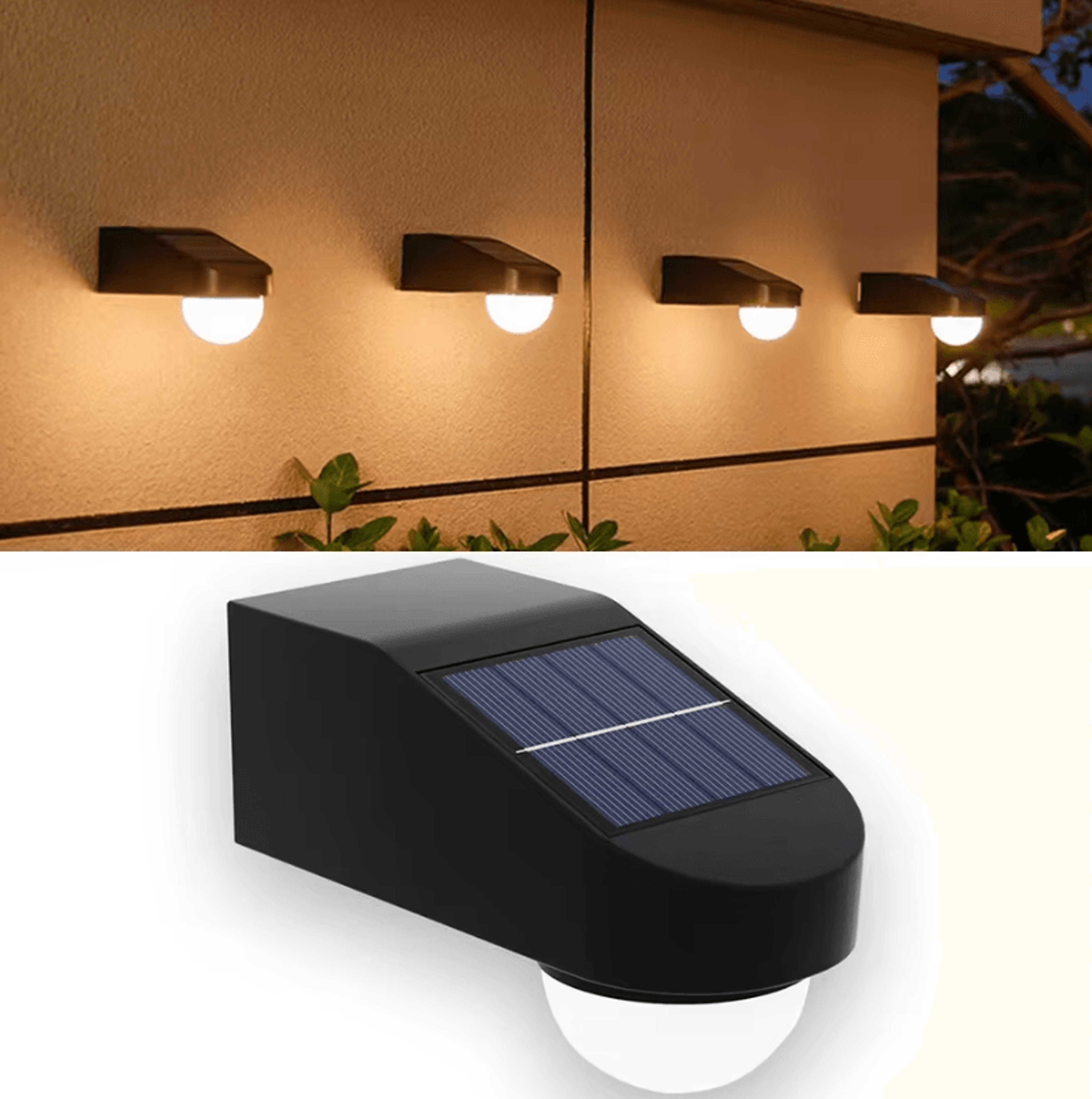 ip65 solar fence lights - dusk to dawn outdoor deck and step lights