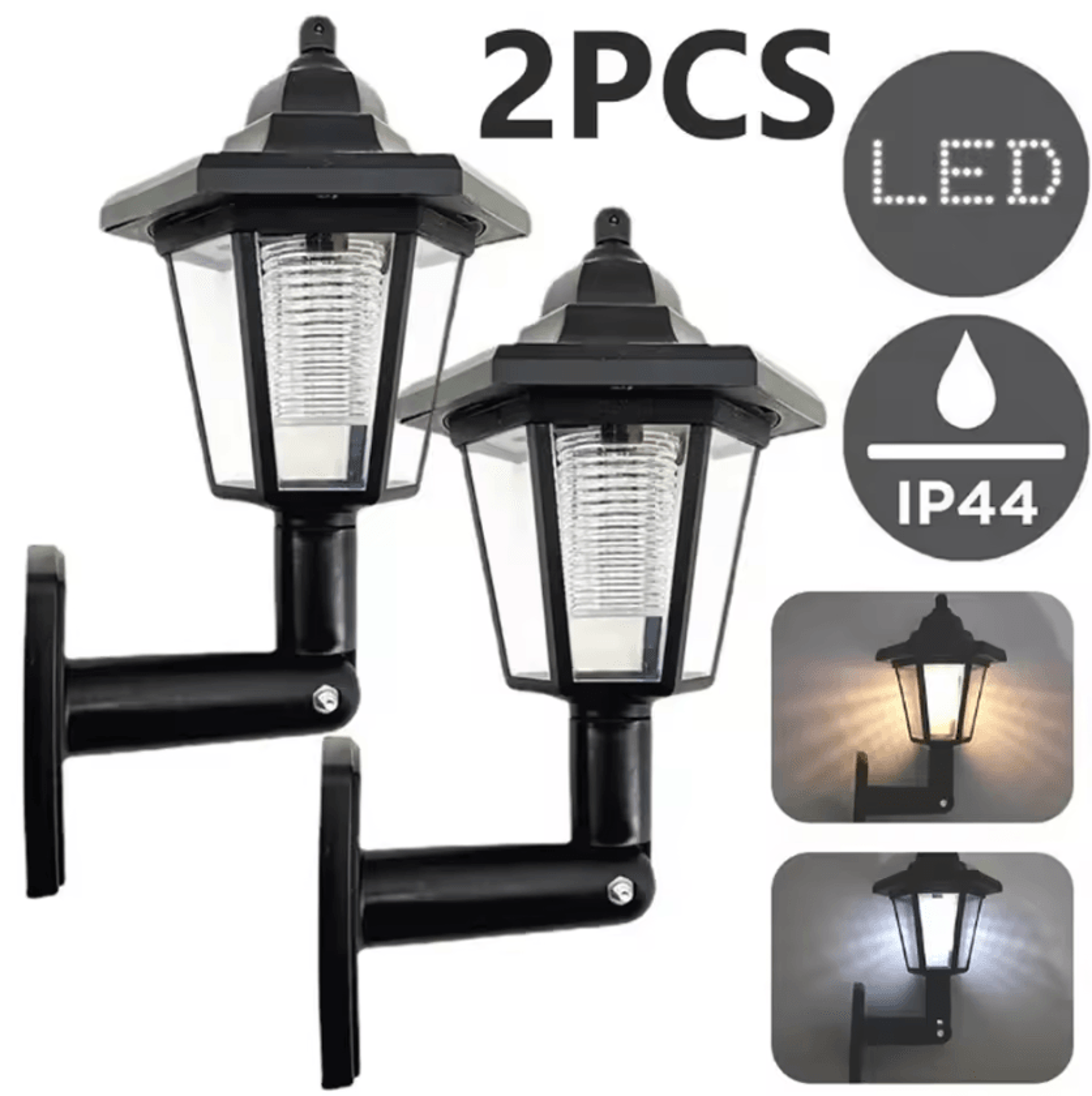 solar led outdoor wall light - waterproof garden and patio lamp