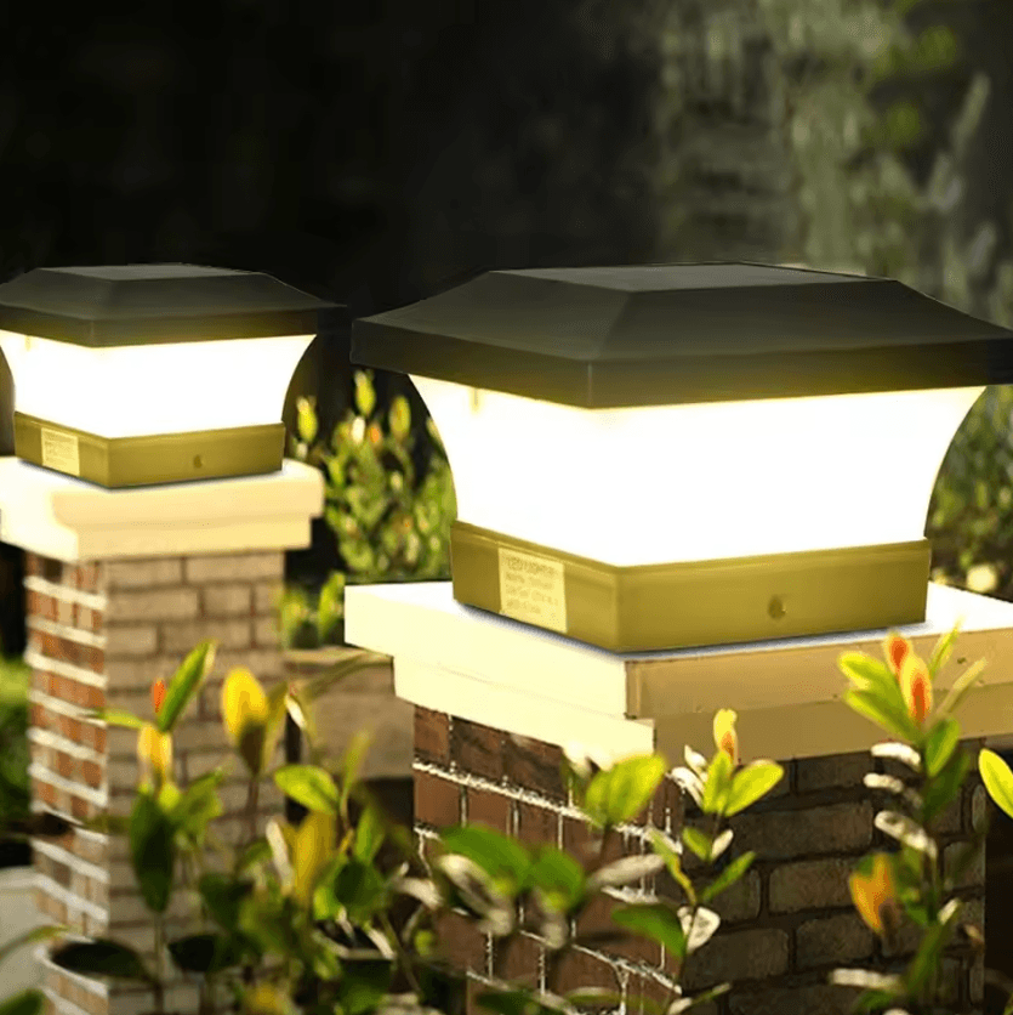 3000k/6000k solar post light - ip65 fence deck and column lamp