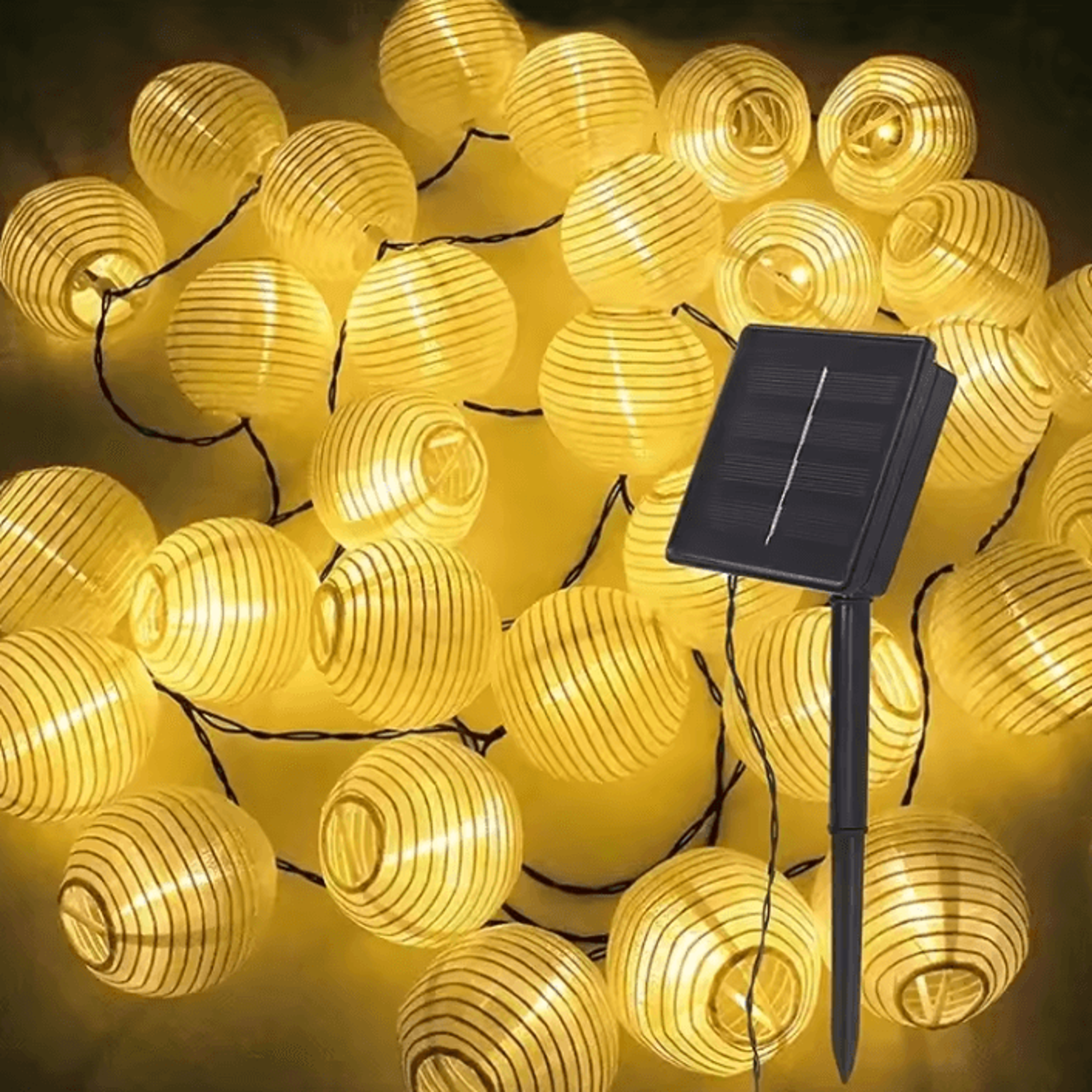 solar lantern fairy string lights - waterproof outdoor garden garland