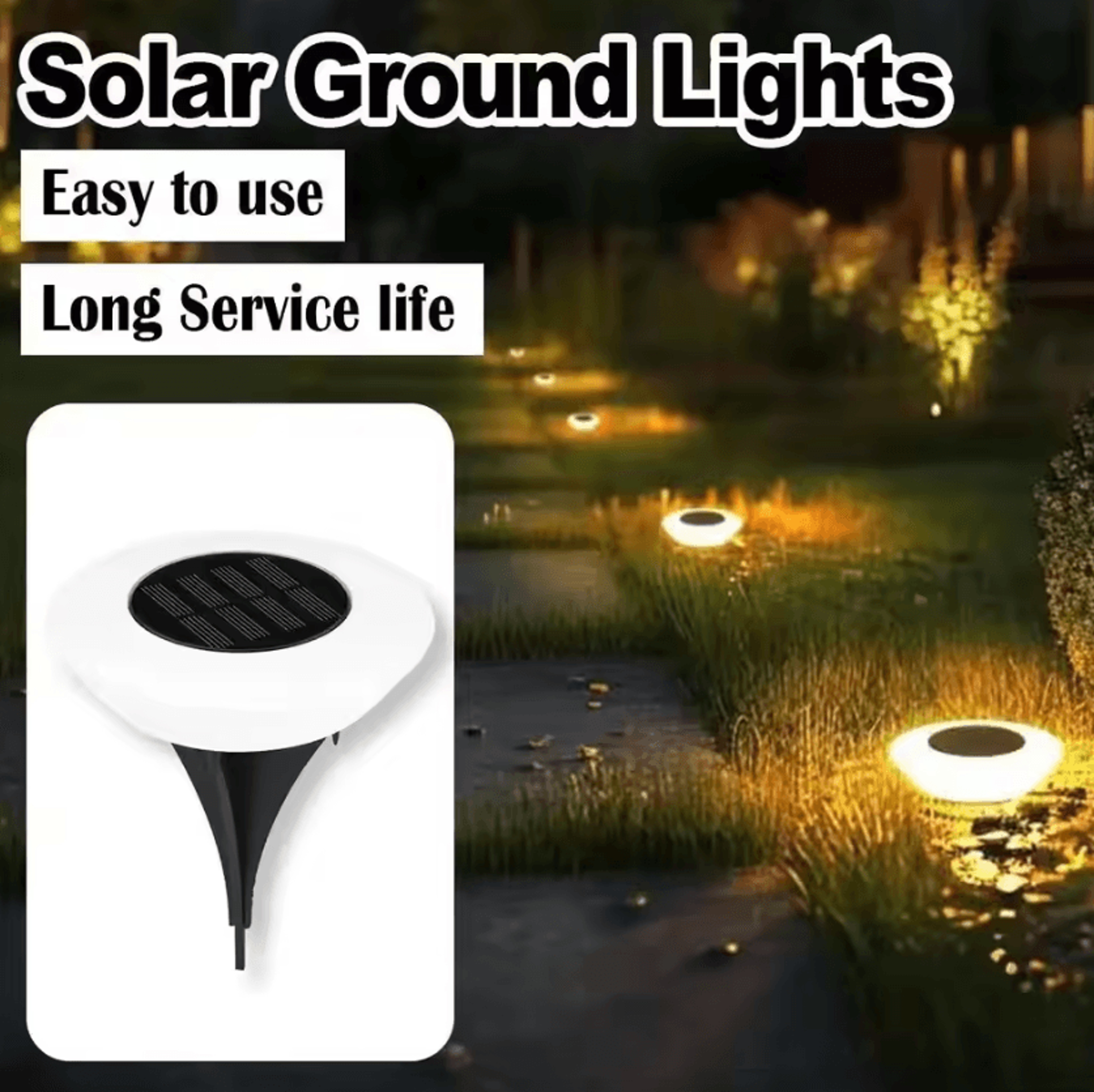 solar ground lights - waterproof led garden and landscape lights