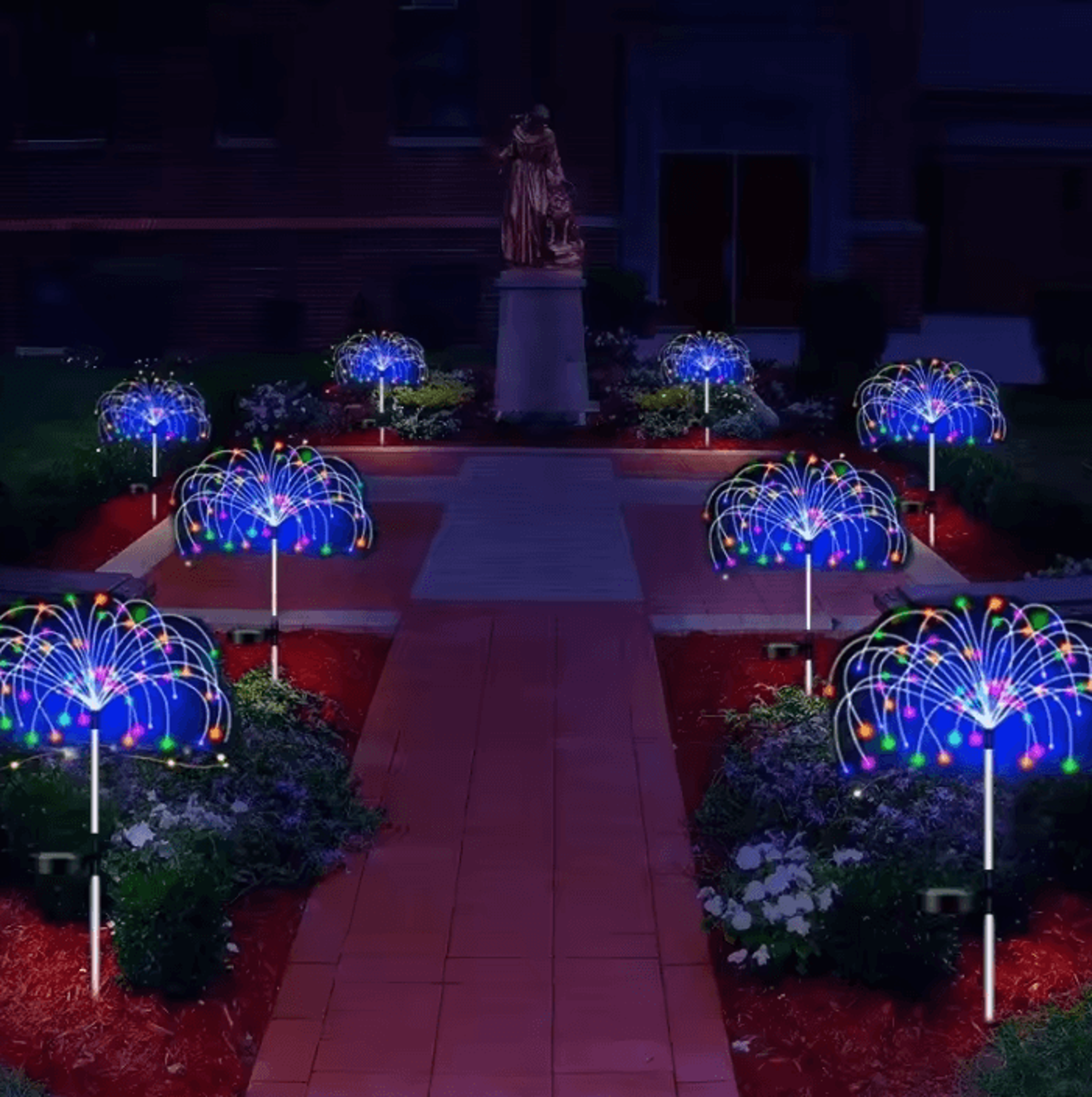 solar firework fairy lights - waterproof led garden lights