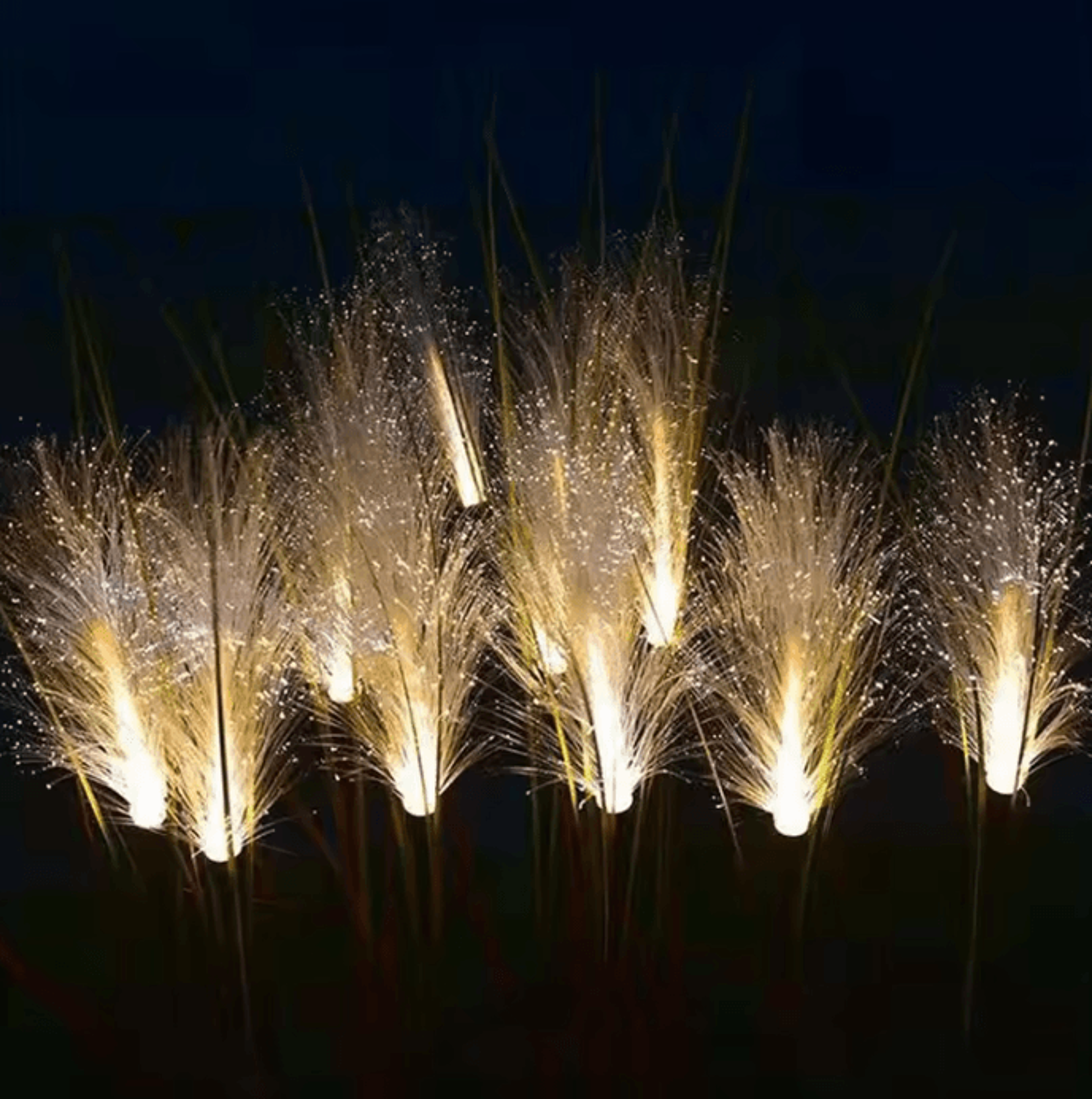 solar bulrush garden lights - optical fiber landscape path lights