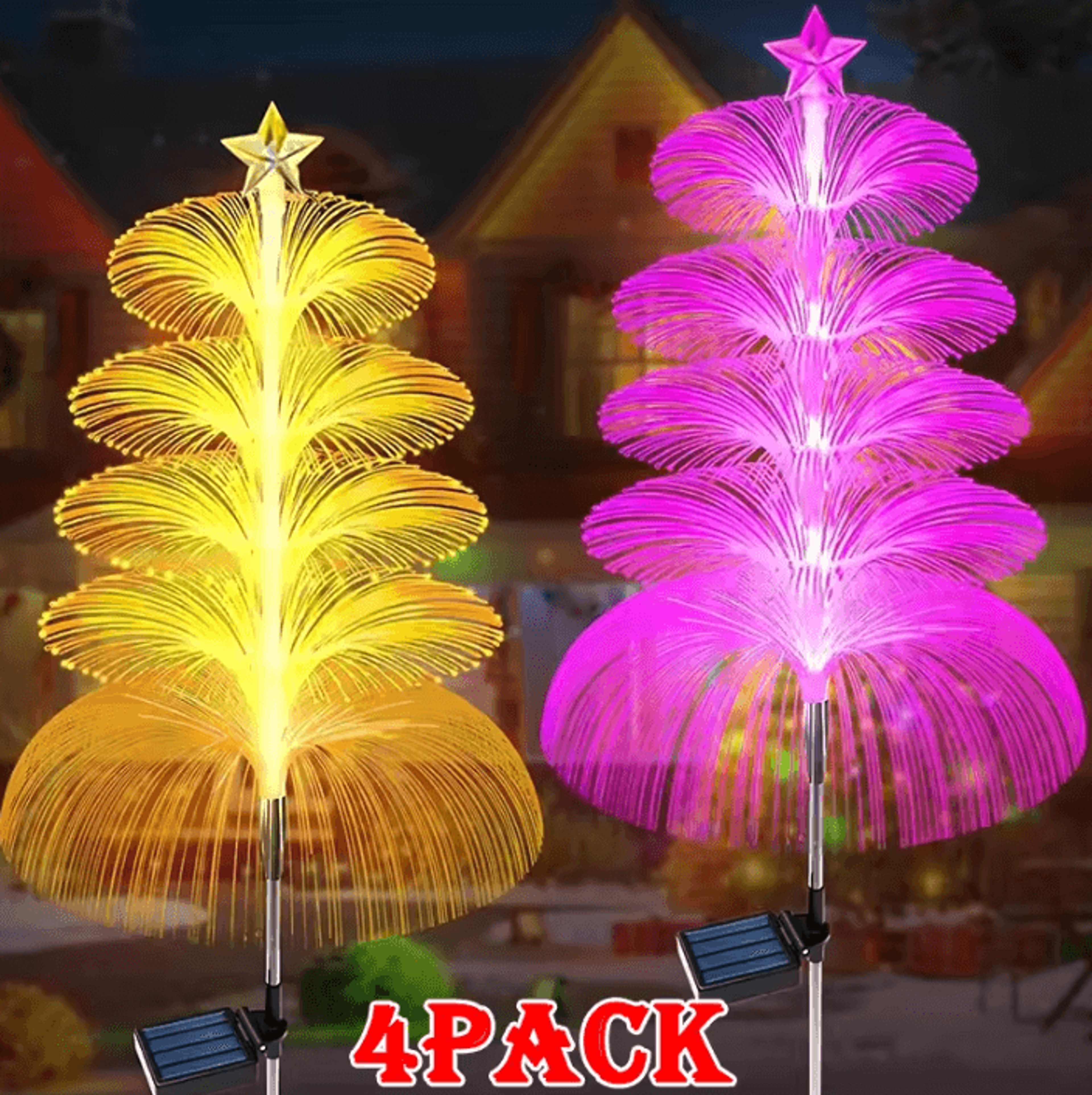 solar jellyfish garden lights - multicolor waterproof led lawn lamps