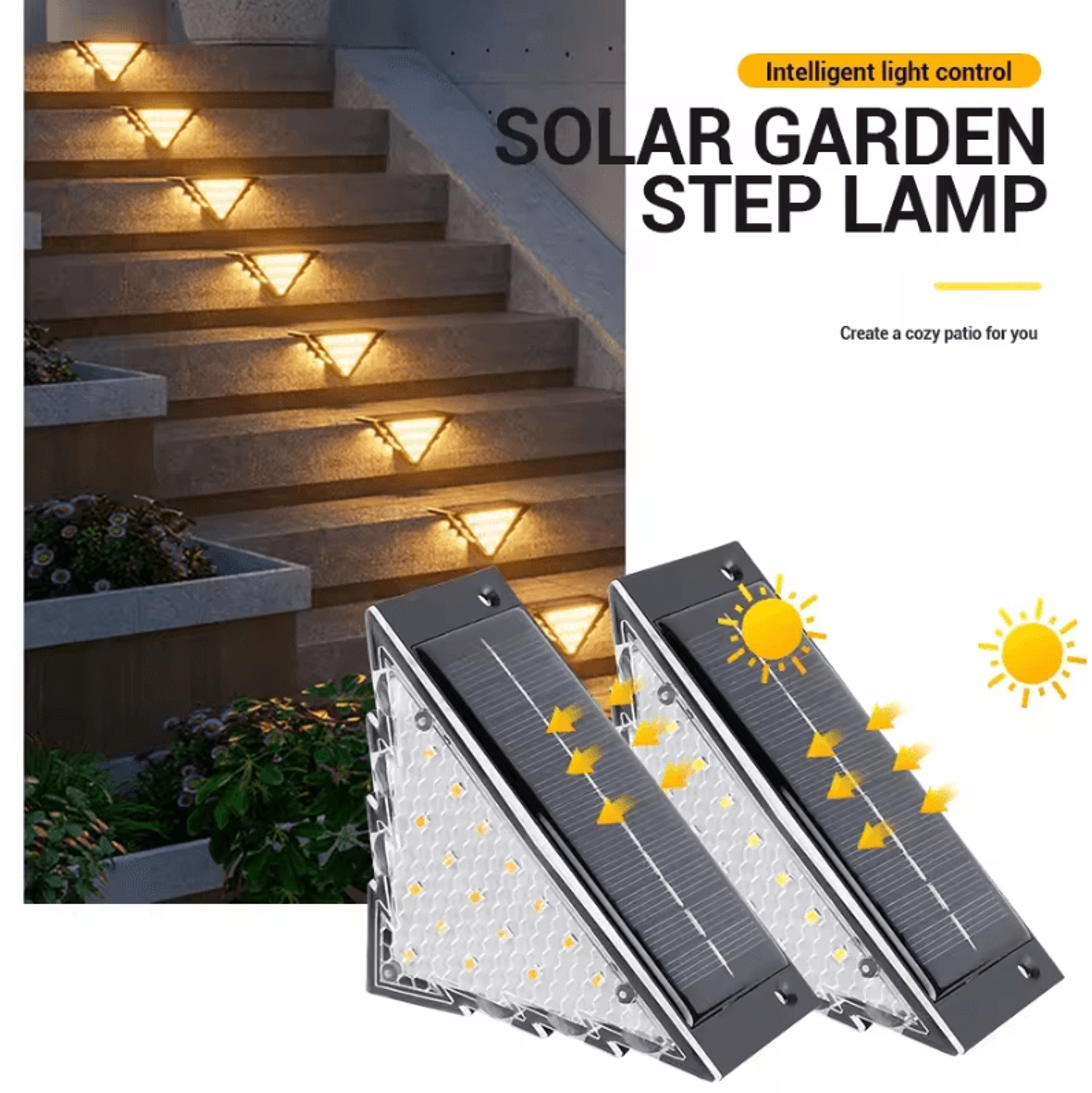 solar deck step lights - waterproof outdoor fence and stair lights