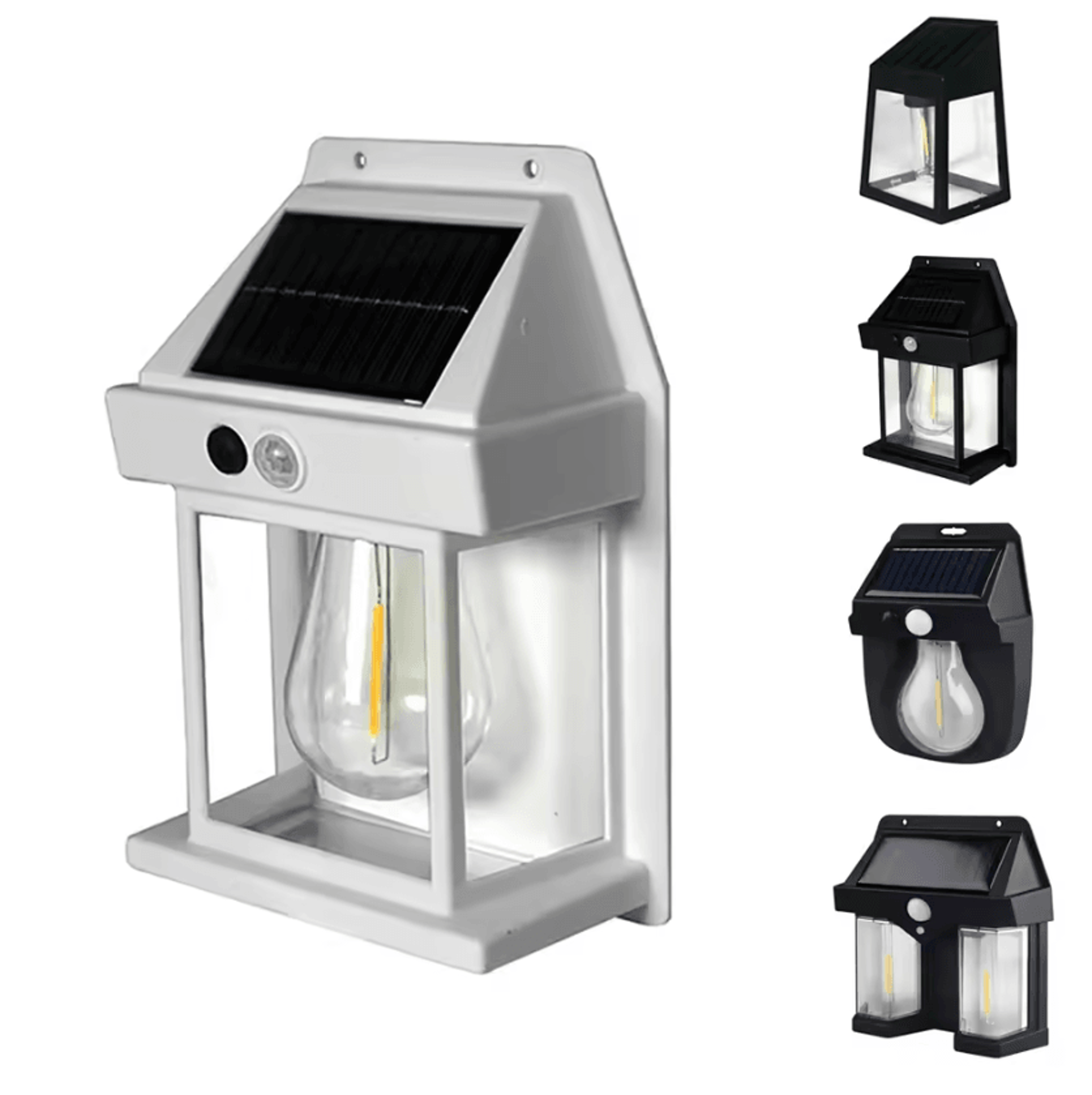 solar motion sensor wall light waterproof outdoor tungsten lantern