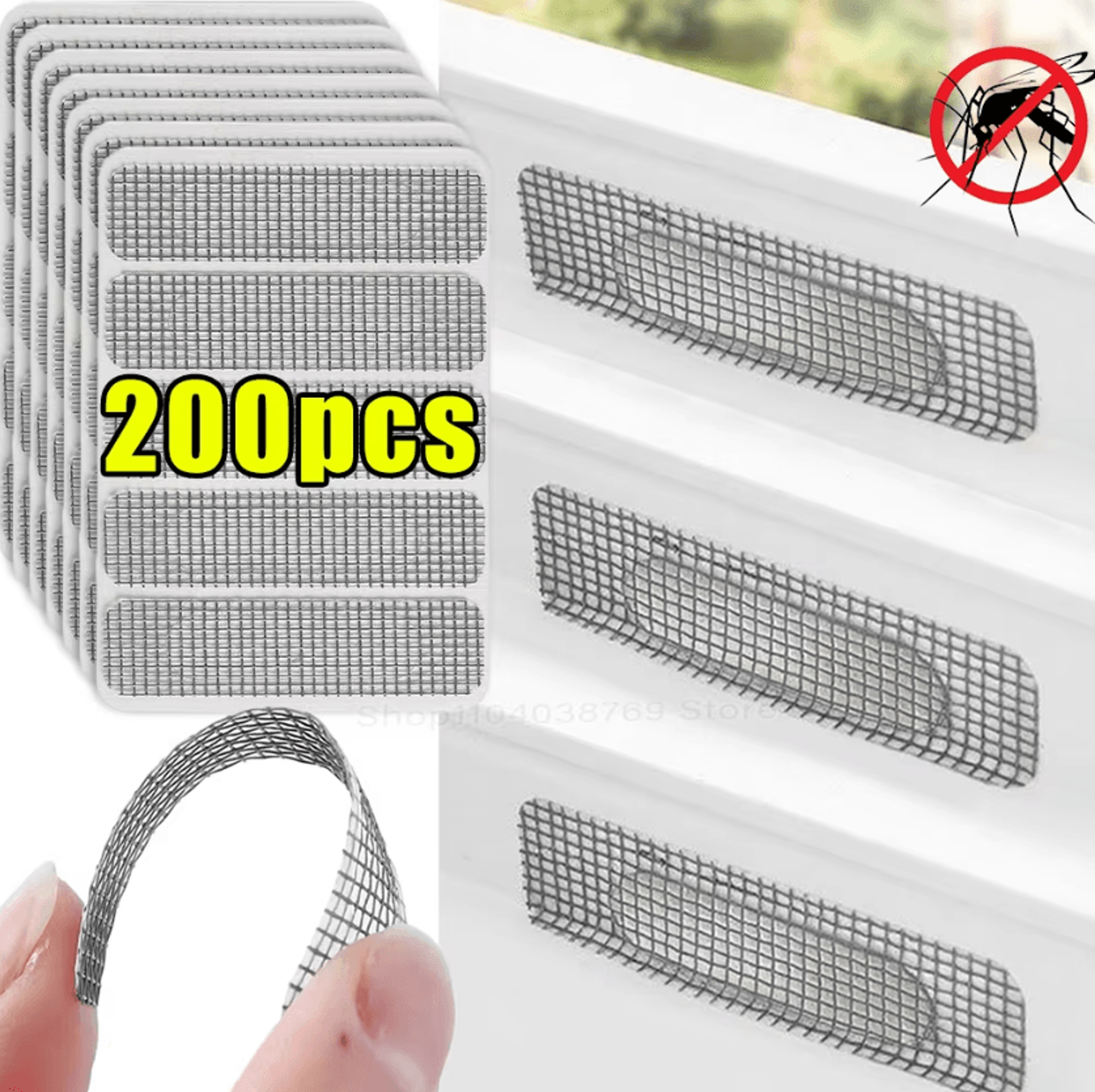 self-adhesive window screen patch anti-mosquito drain hole mesh stickers