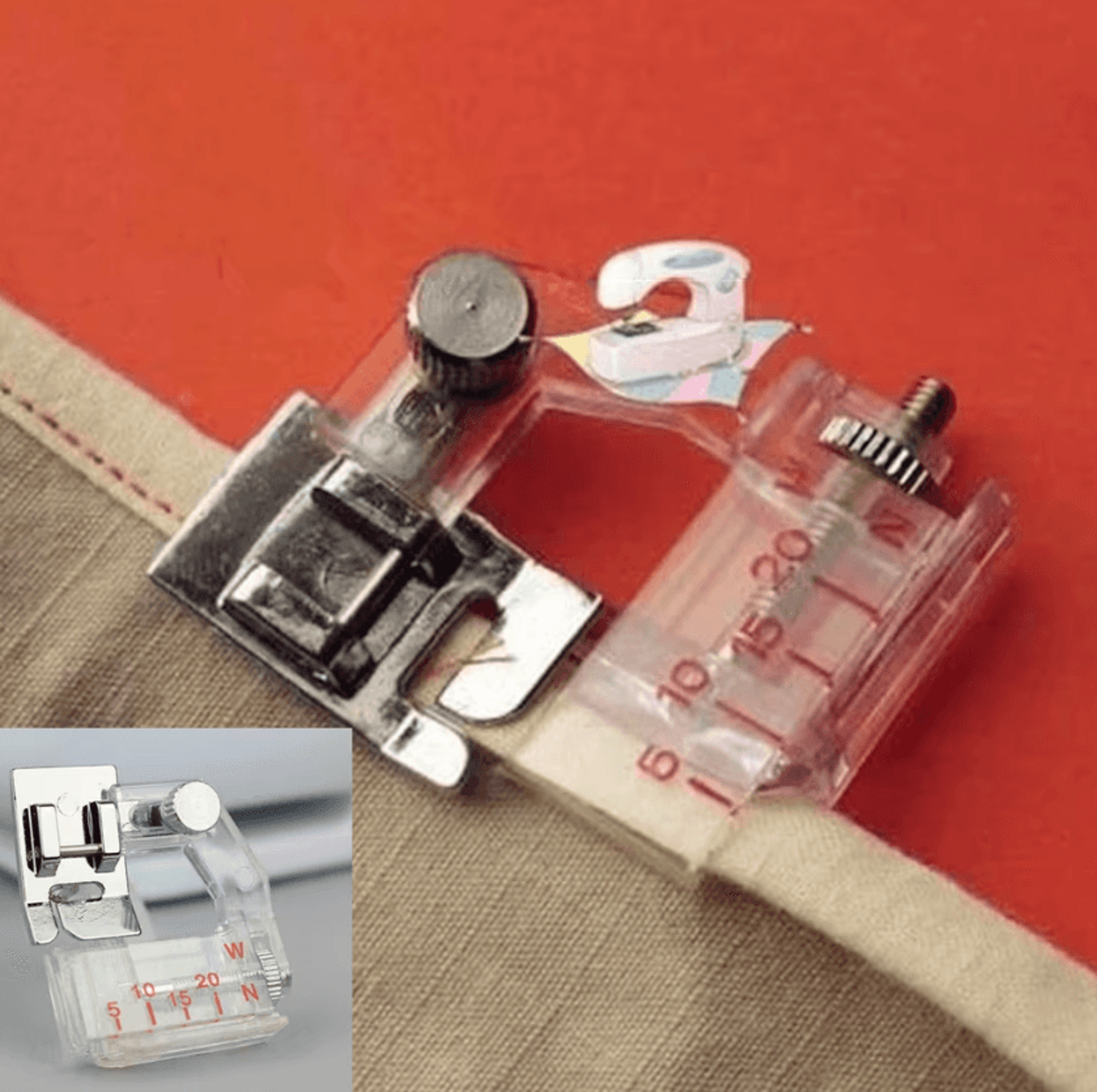 adjustable bias tape binding presser foot 6290 for low shank sewing machines