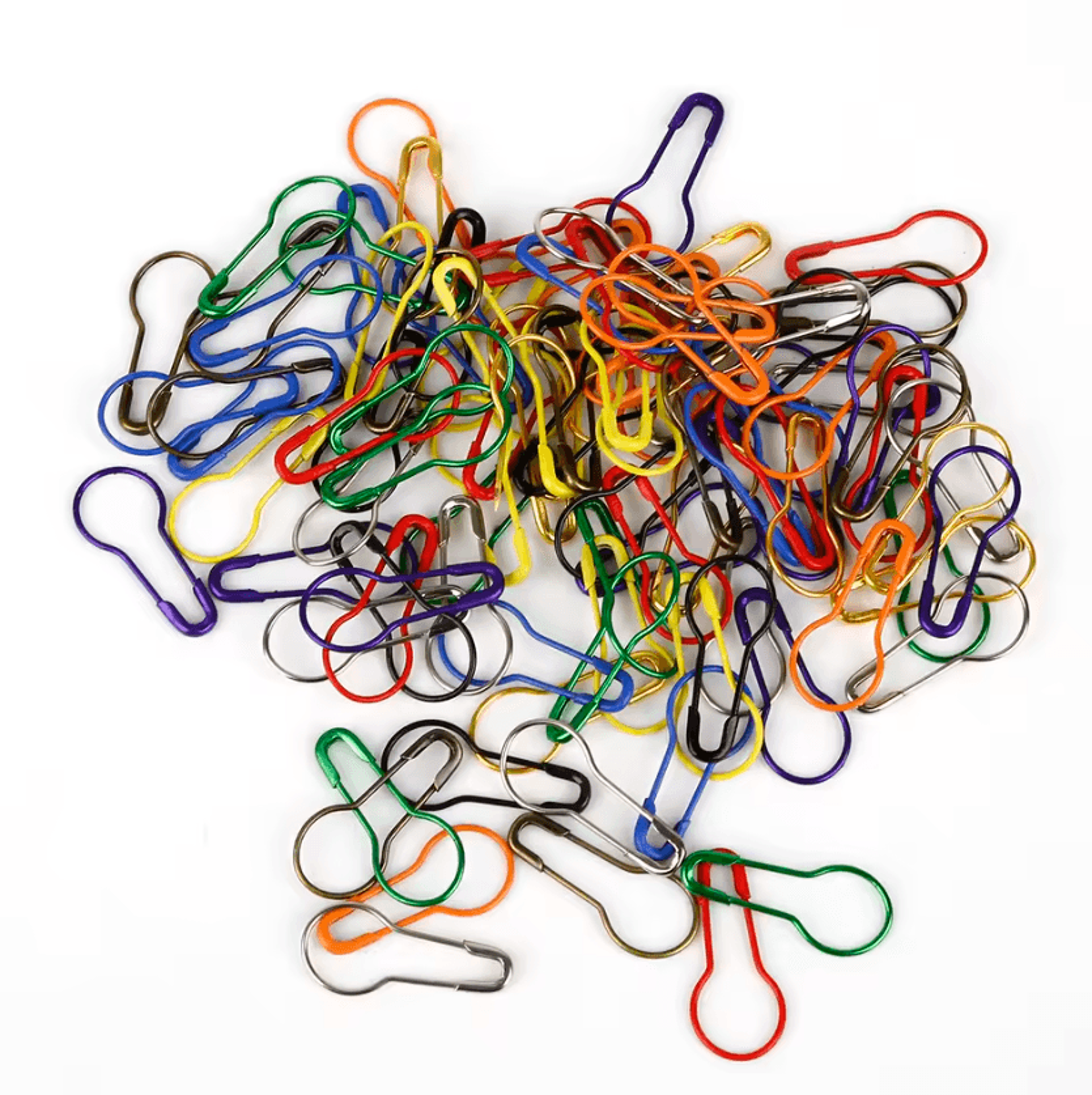 100-piece colorful locking stitch marker set for knitting and crochet