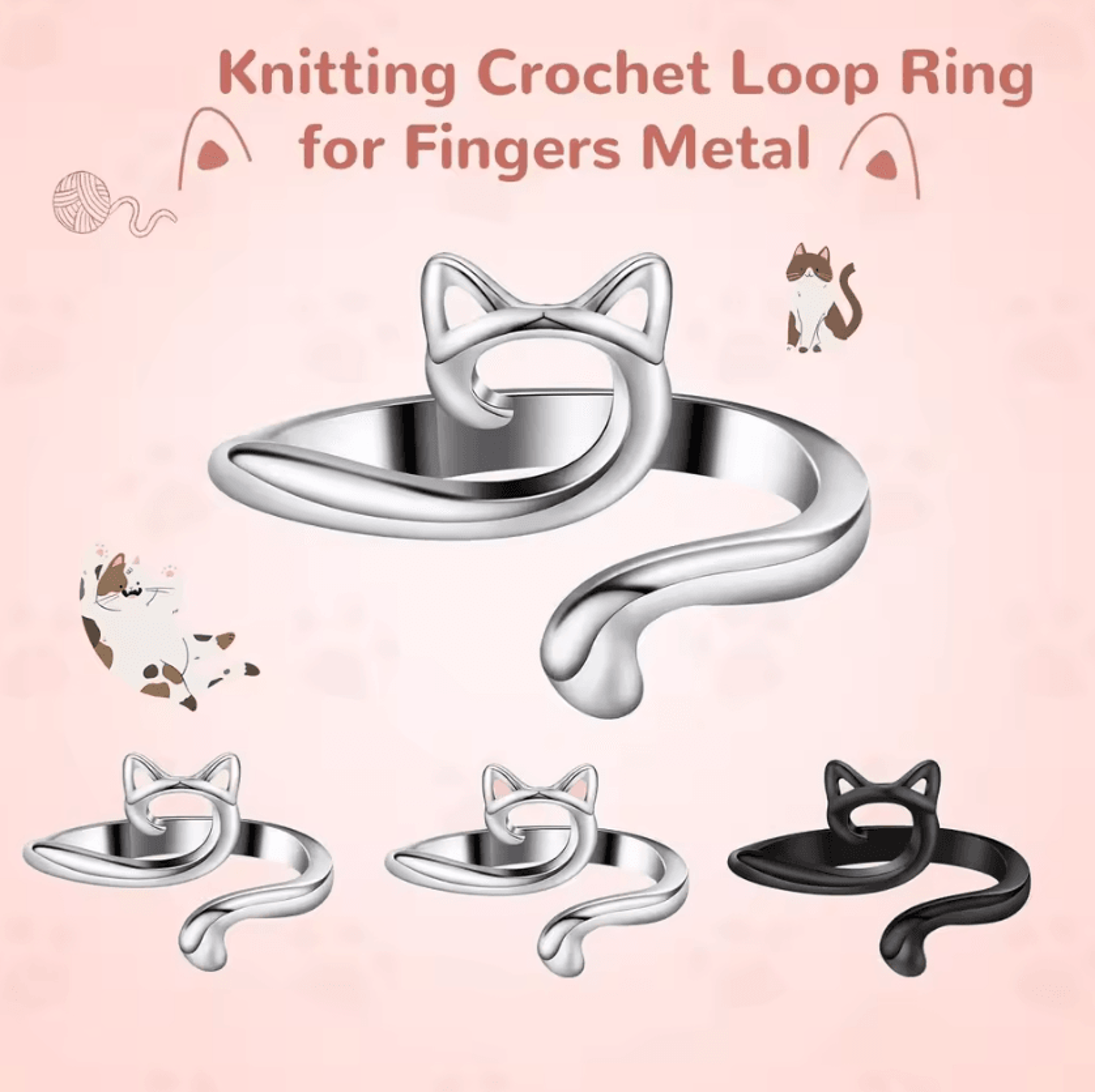 adjustable cat crochet tension ring yarn guide for beginners