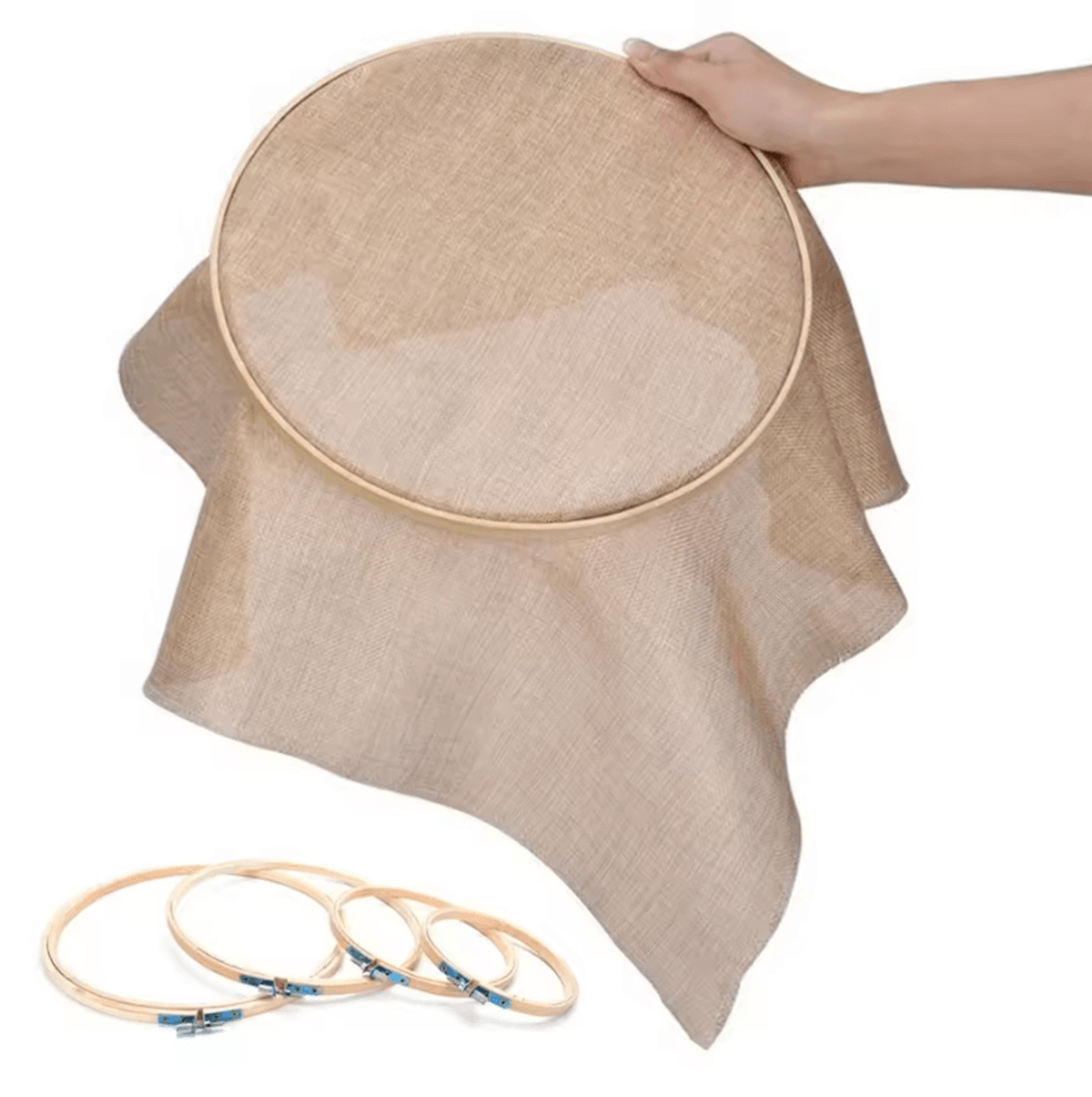 bamboo embroidery hoop ring - adjustable cross stitch frame 10-30cm