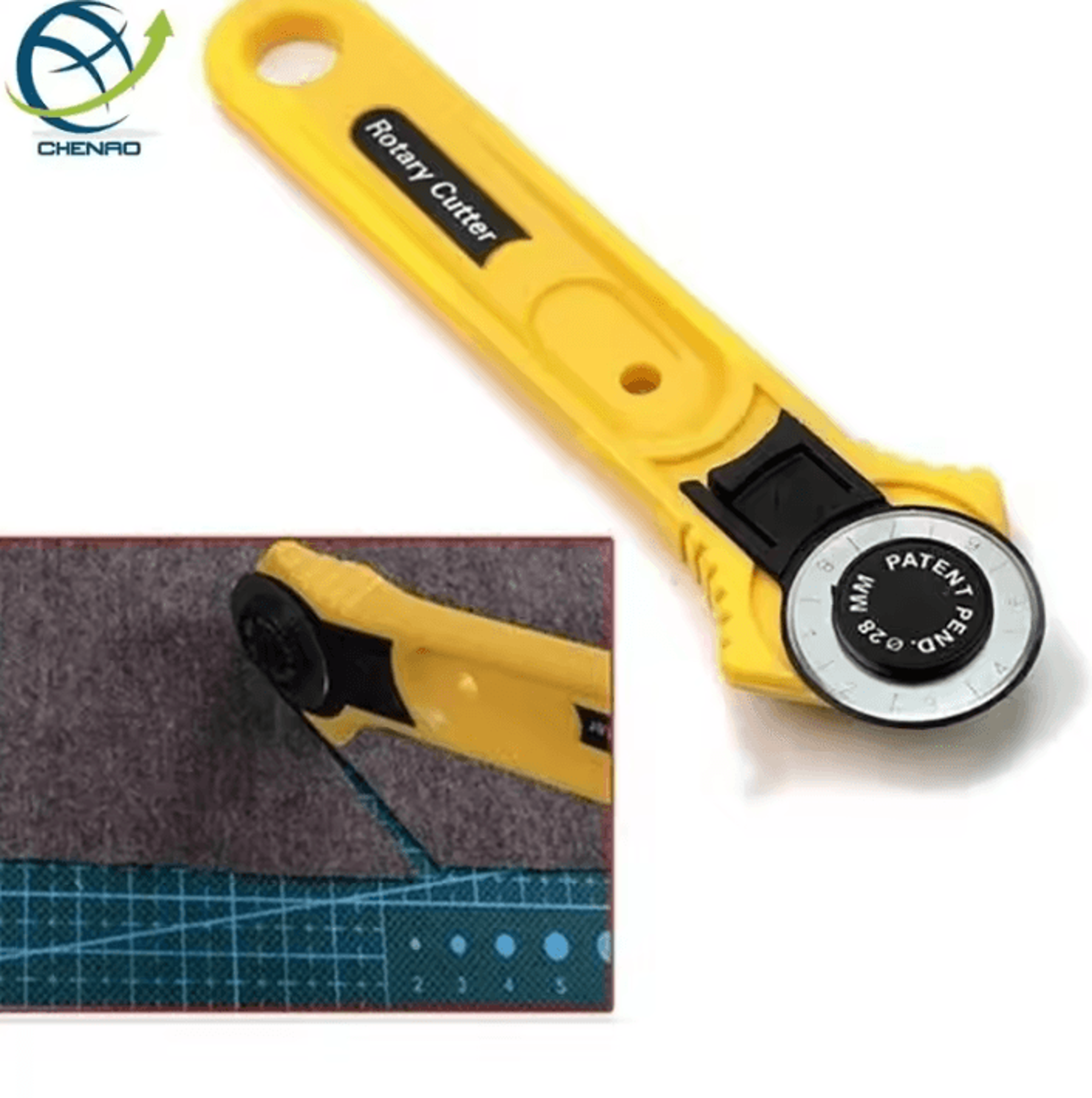 28mm rotary fabric cutter - precision patchwork and leather cutting tool