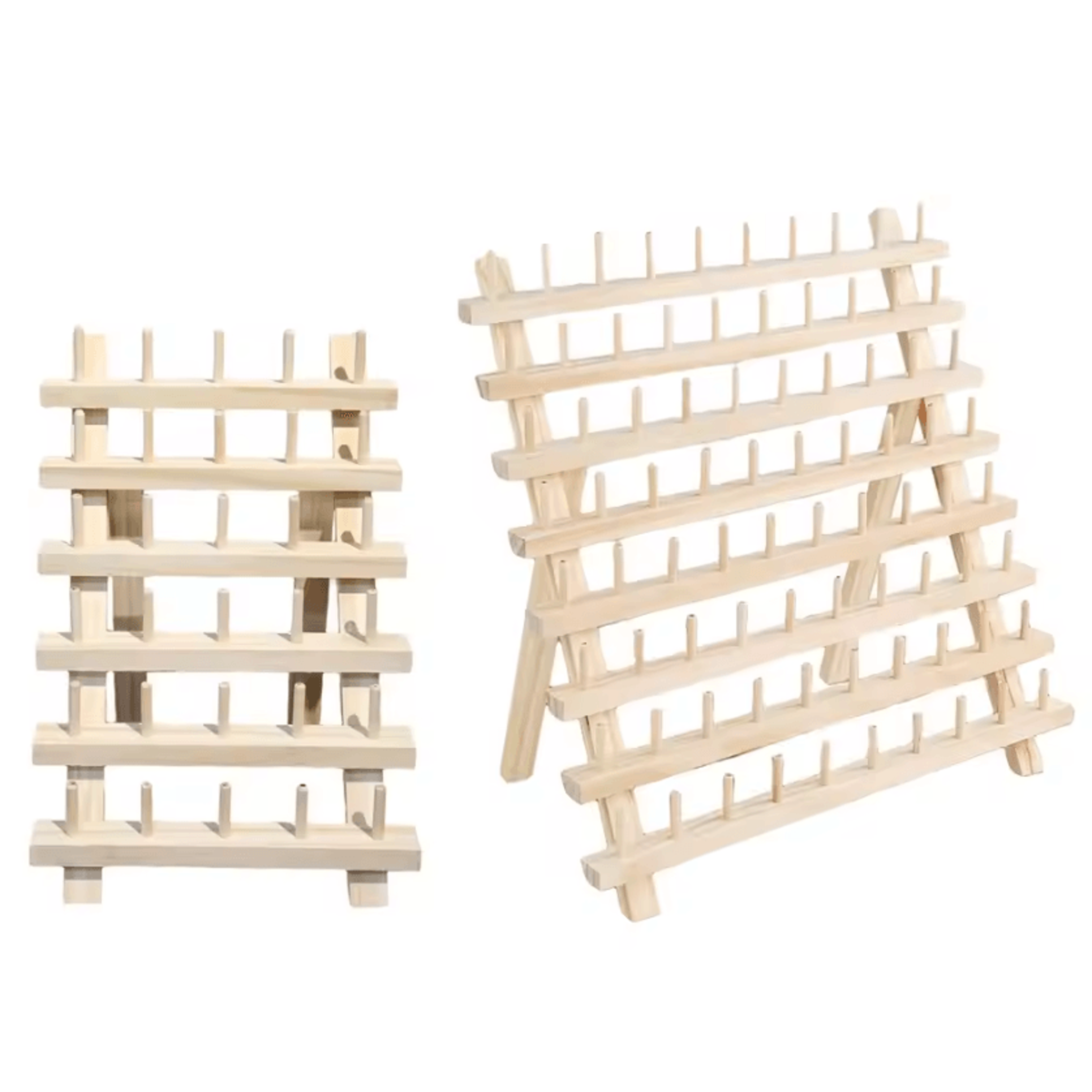wooden sewing thread rack - lightweight spool holder organizer