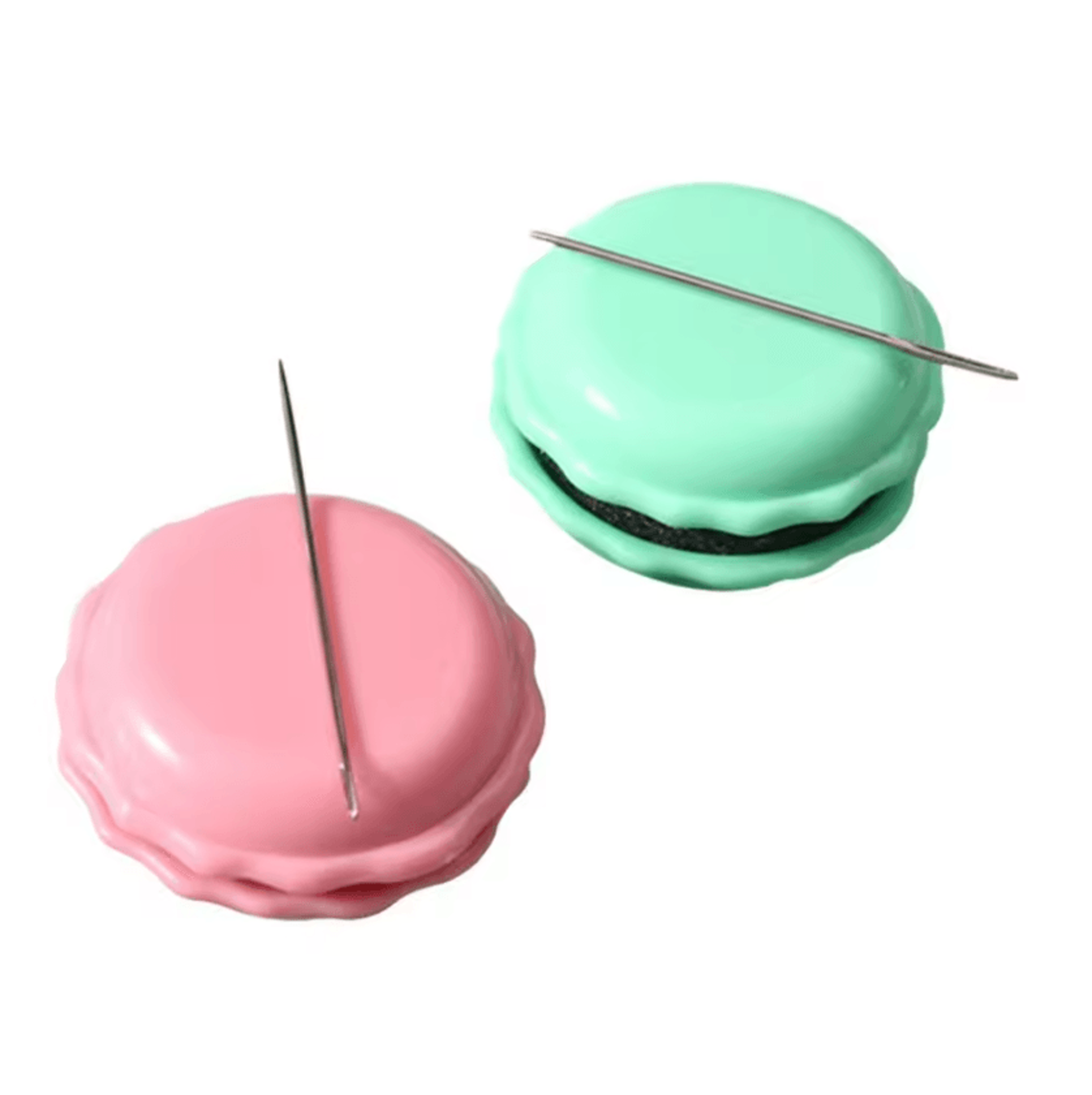 macaron magnetic needle holder and sharpener - sewing needle storage tool