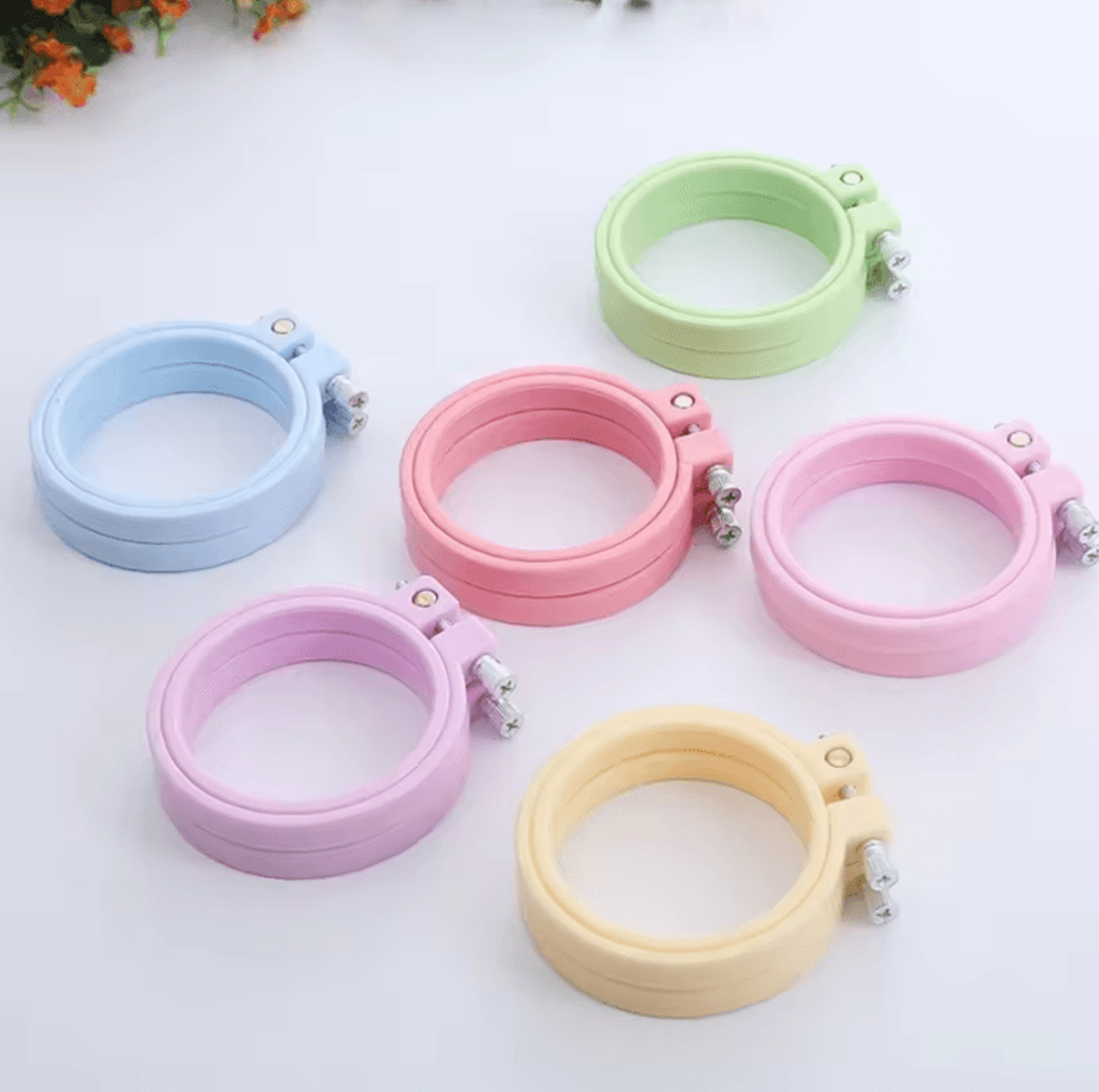 7cm mini plastic embroidery hoop - round cross stitch frame