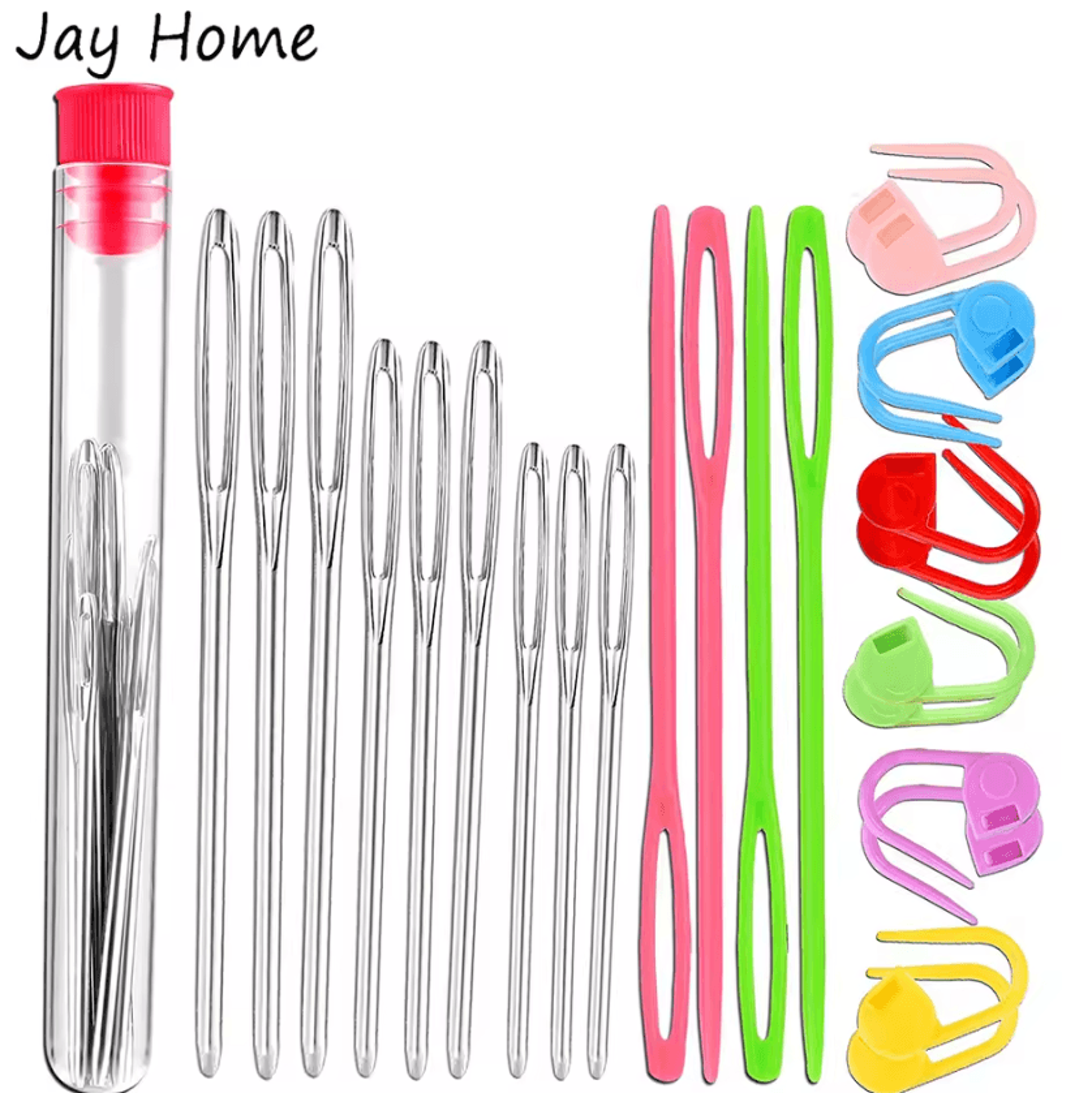 26-piece yarn needle and stitch marker kit - knitting and crochet tools