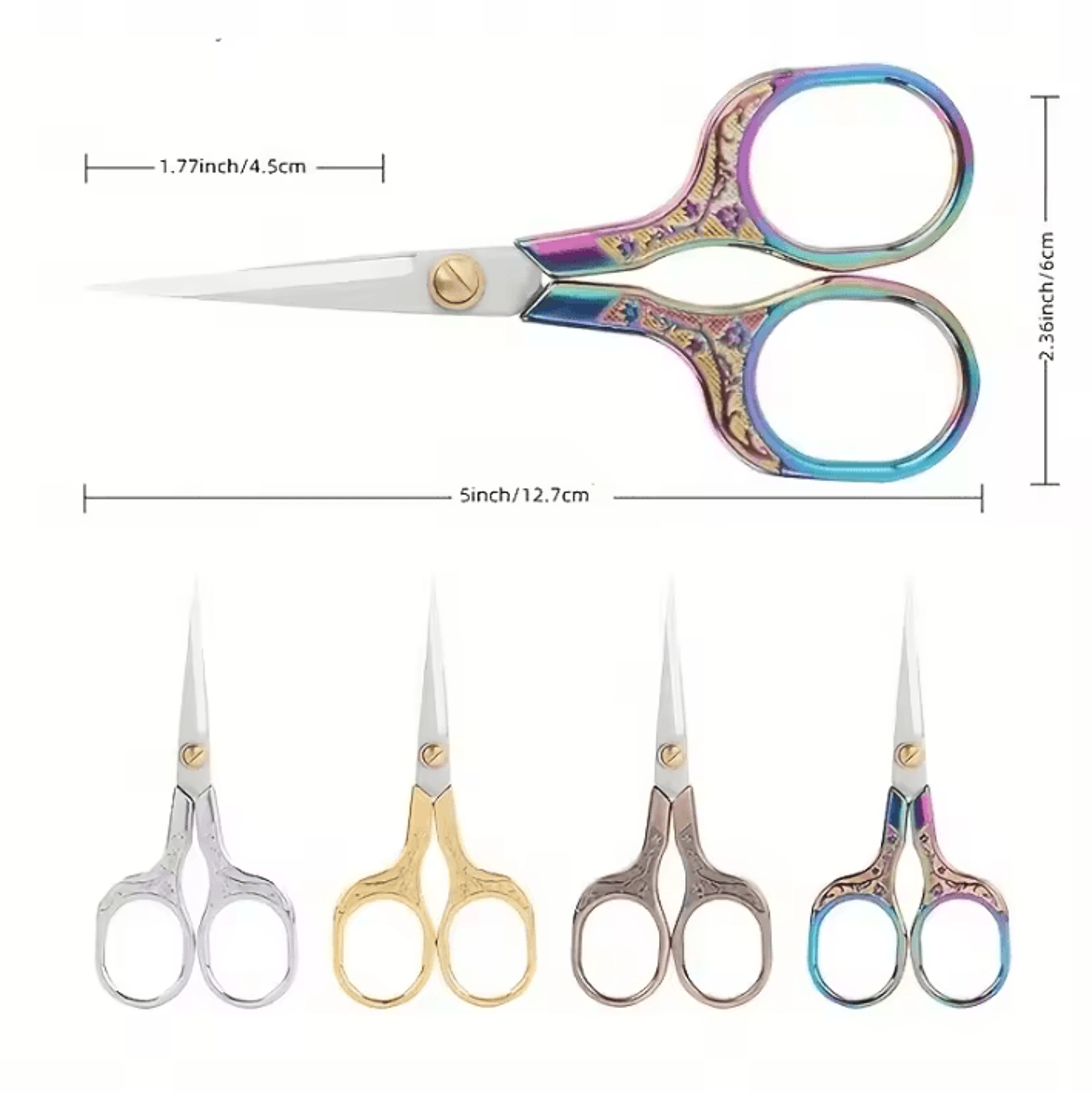 1/4 piece stainless steel embroidery scissors set - precision sewing and craft scissors
