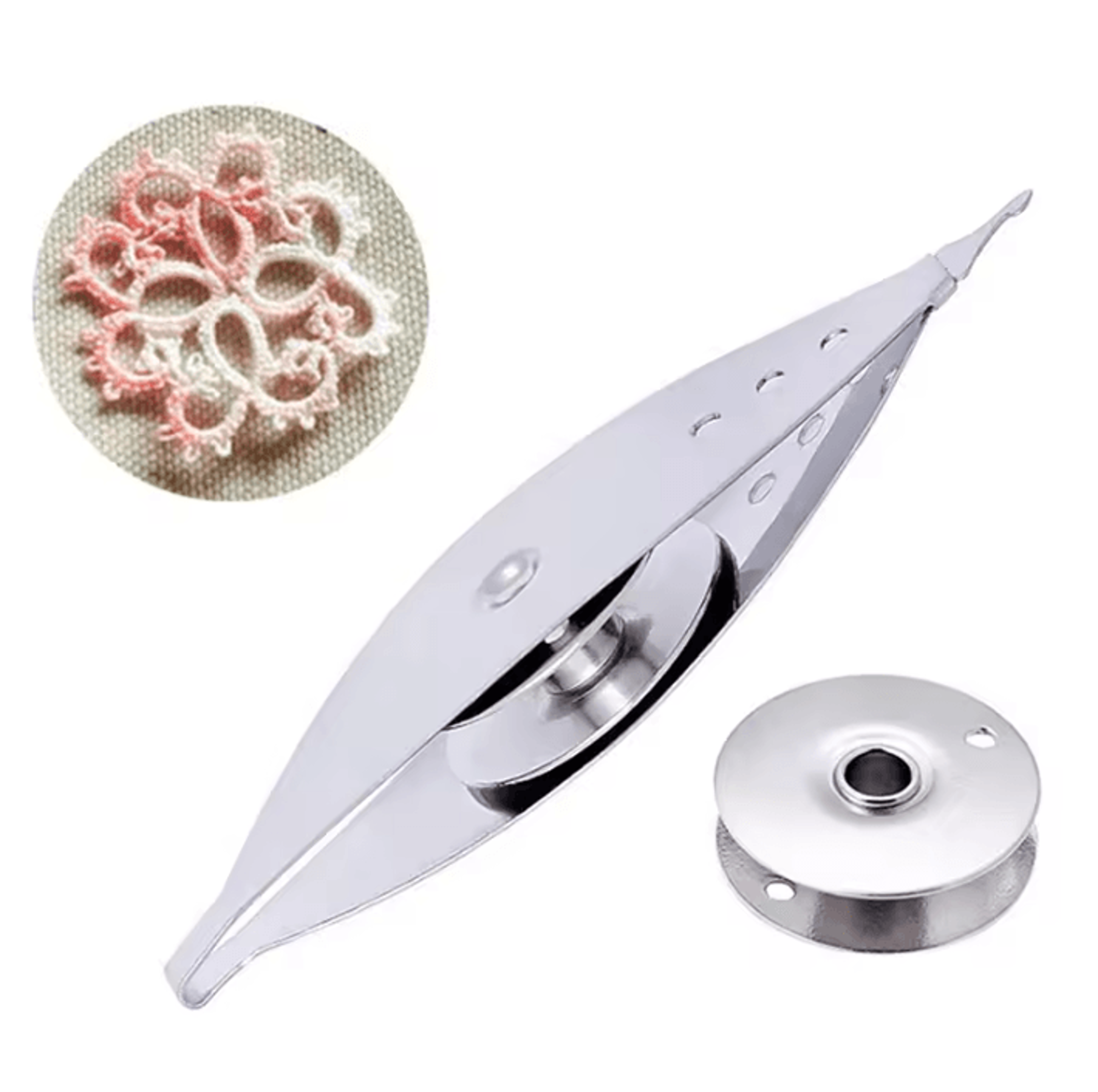 metal tatting shuttle for hand lace making and diy weaving