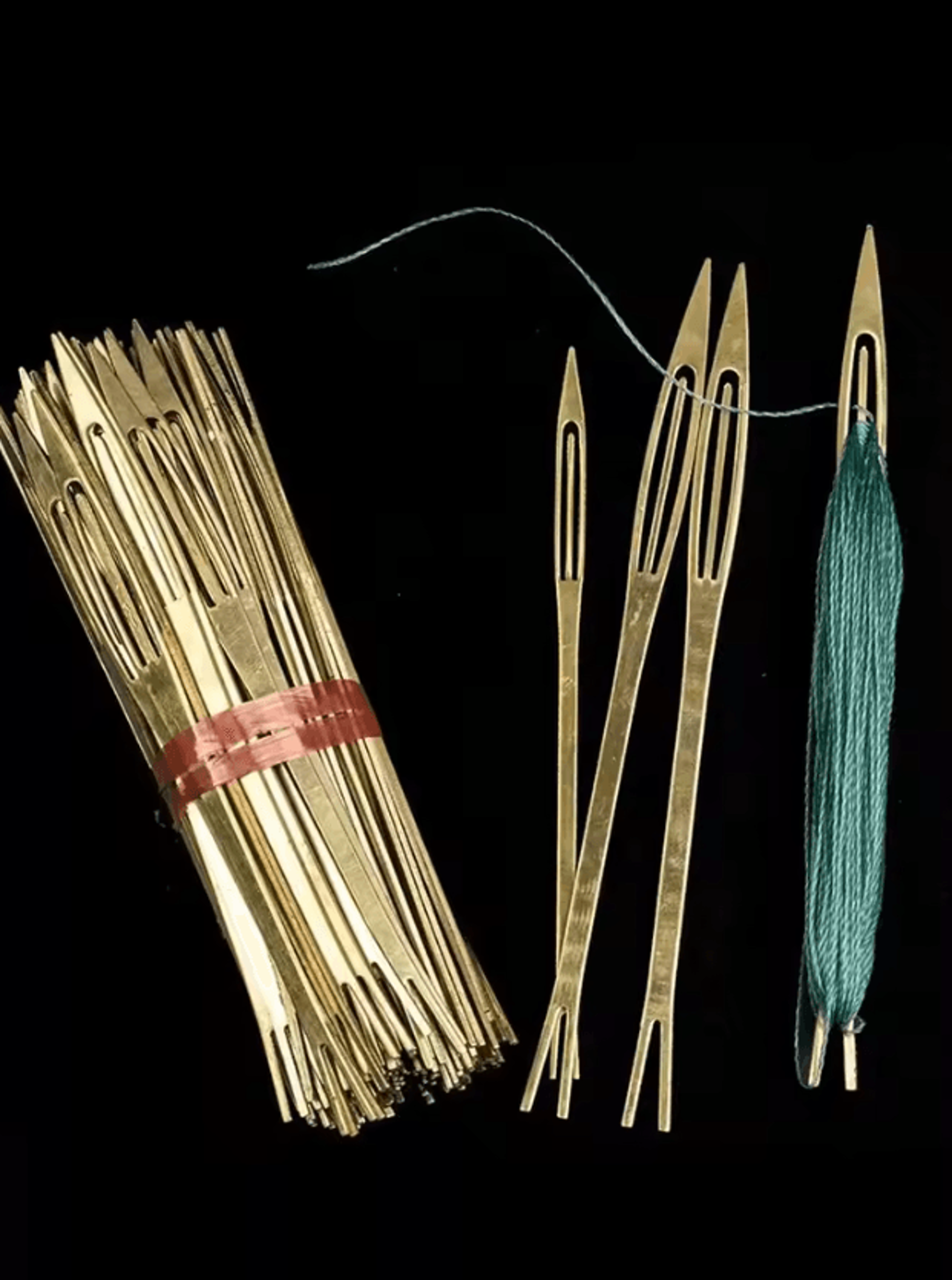 2-piece copper net making shuttle needle set for fishing net repair