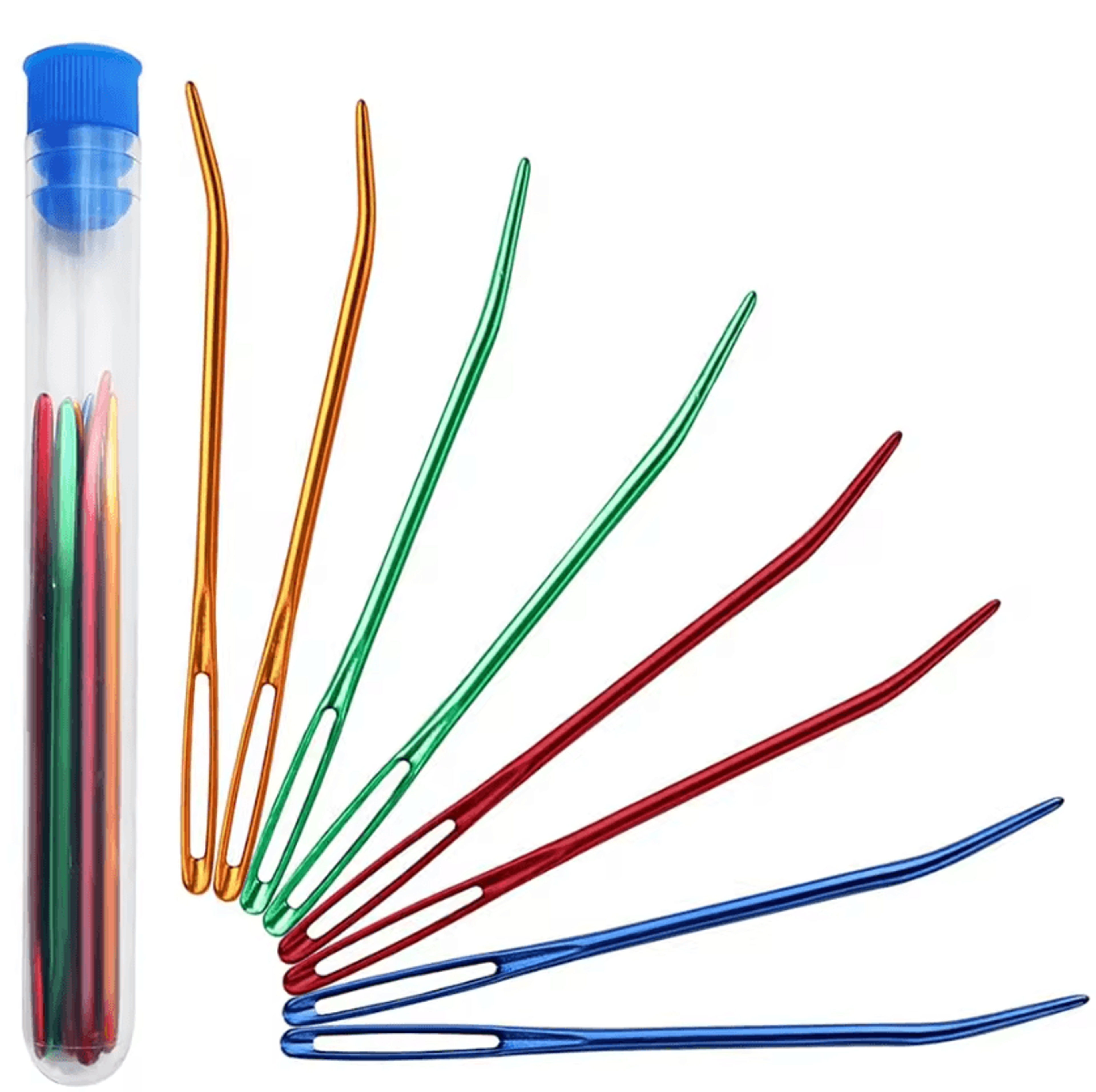 8-piece aluminum large eye yarn needle set for knitting and crochet
