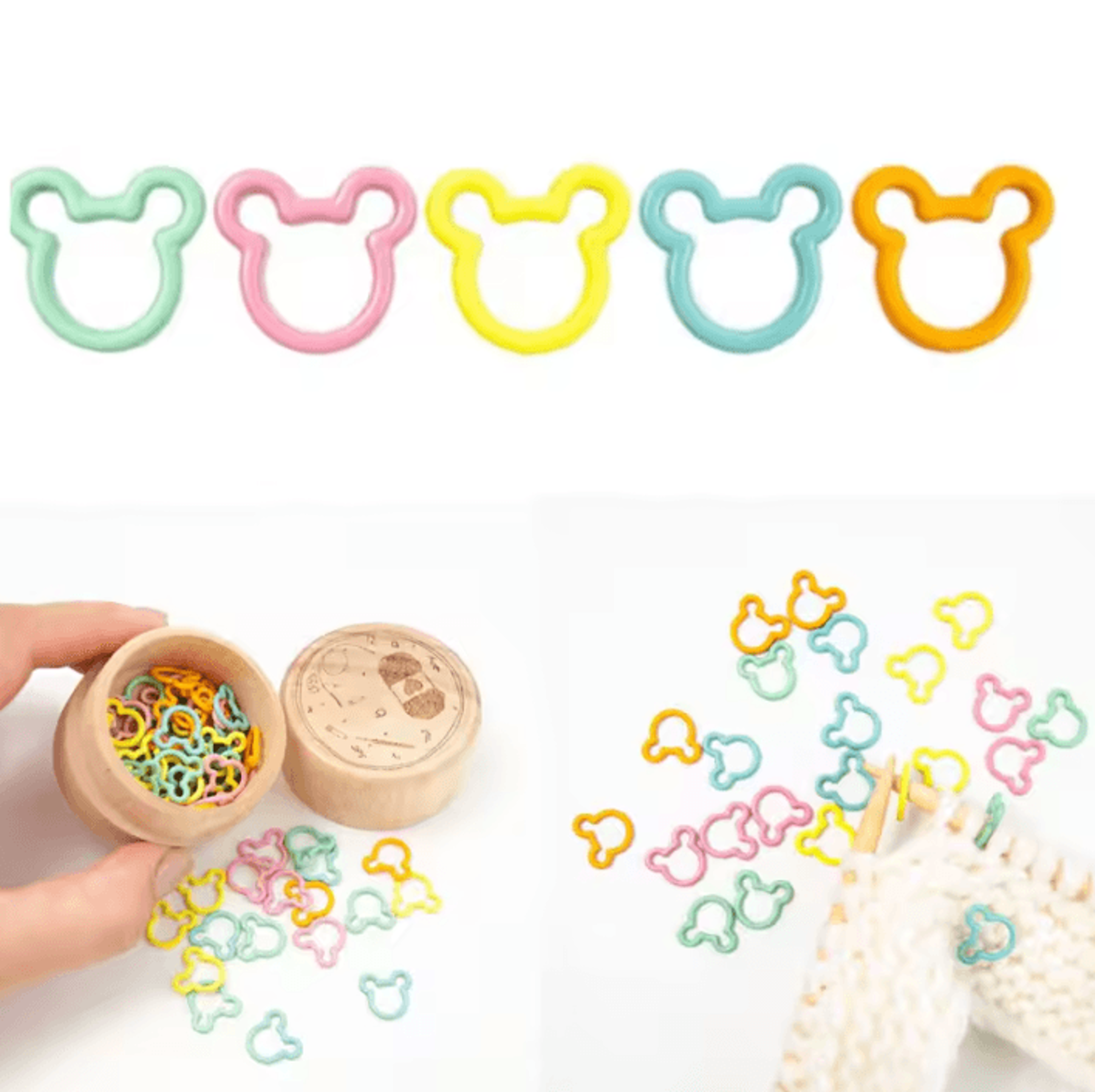 30-piece bear stitch markers for knitting and crochet