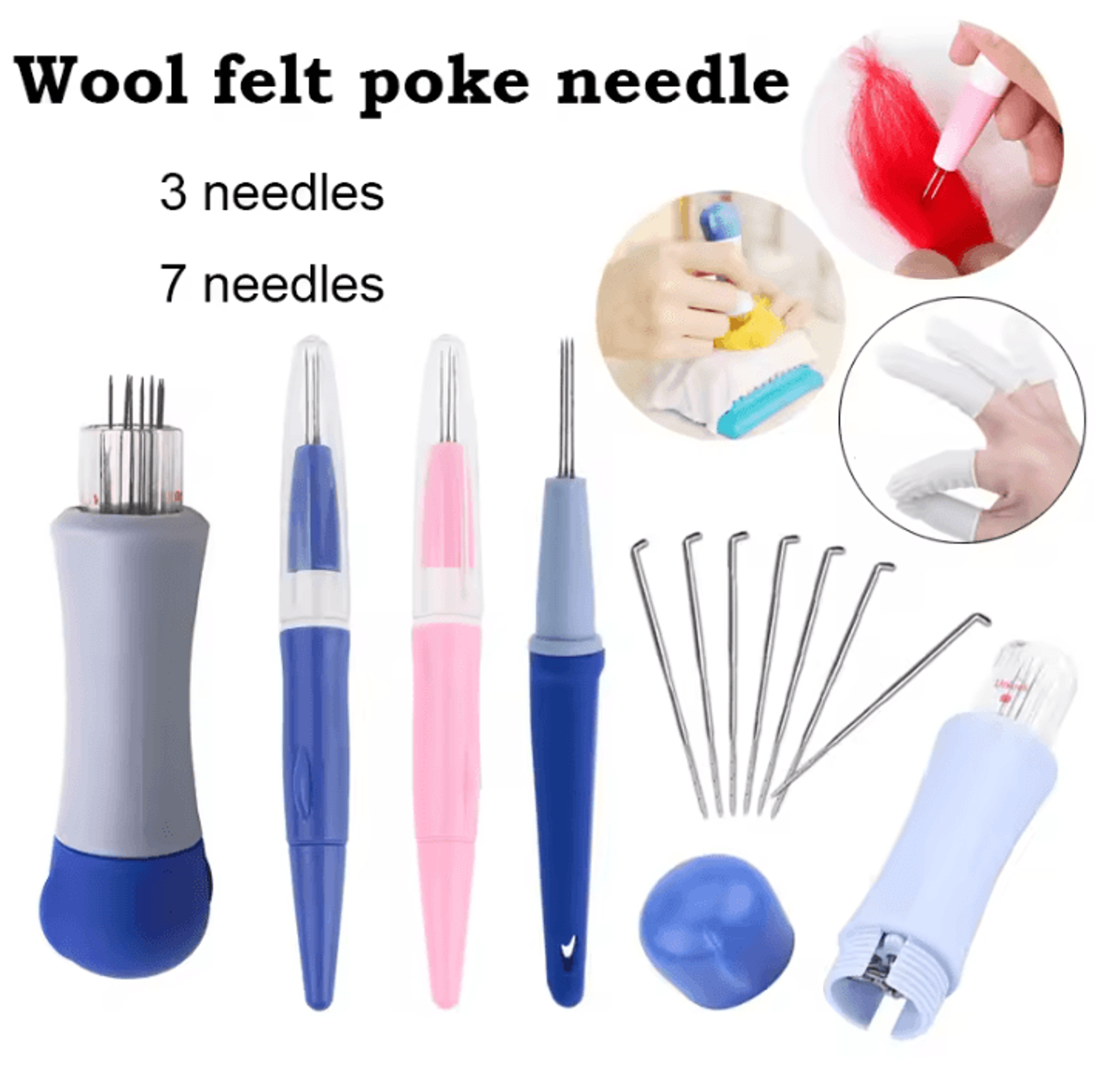 3/7 needle wool felting punch tool for diy crafts