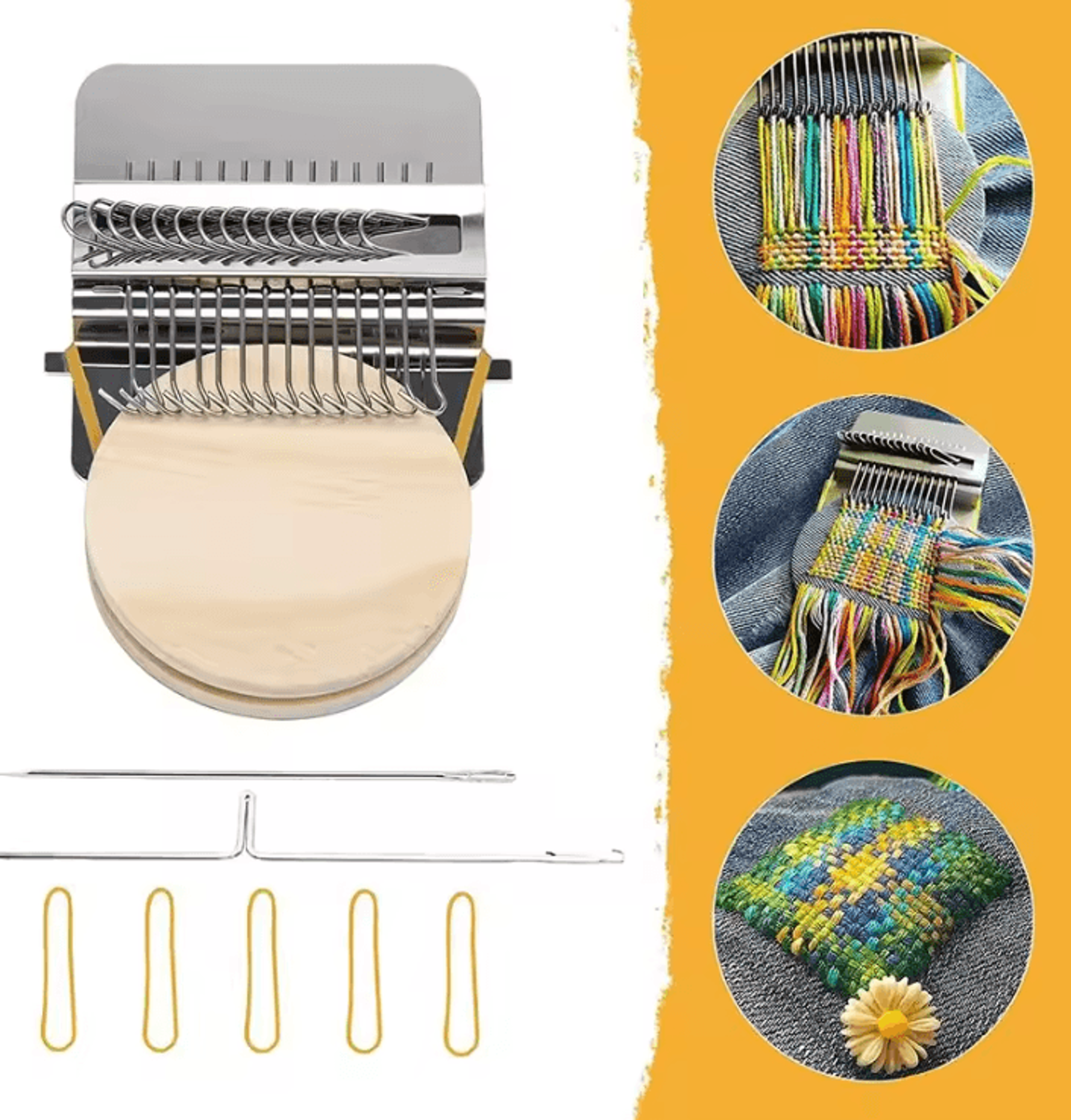 mini speedweve darning loom kit for clothing repair