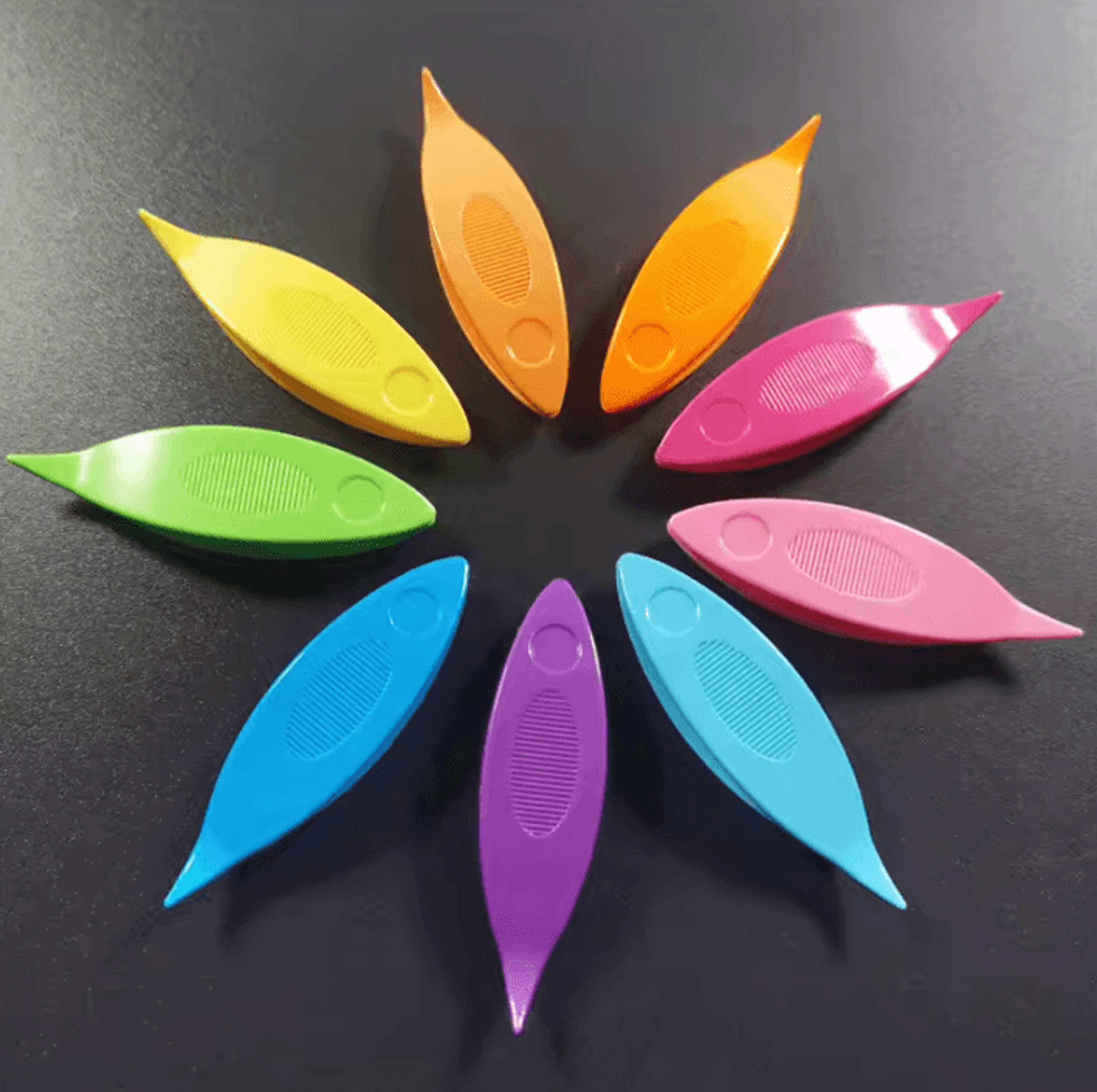 9-piece plastic tatting shuttle set for hand lace making
