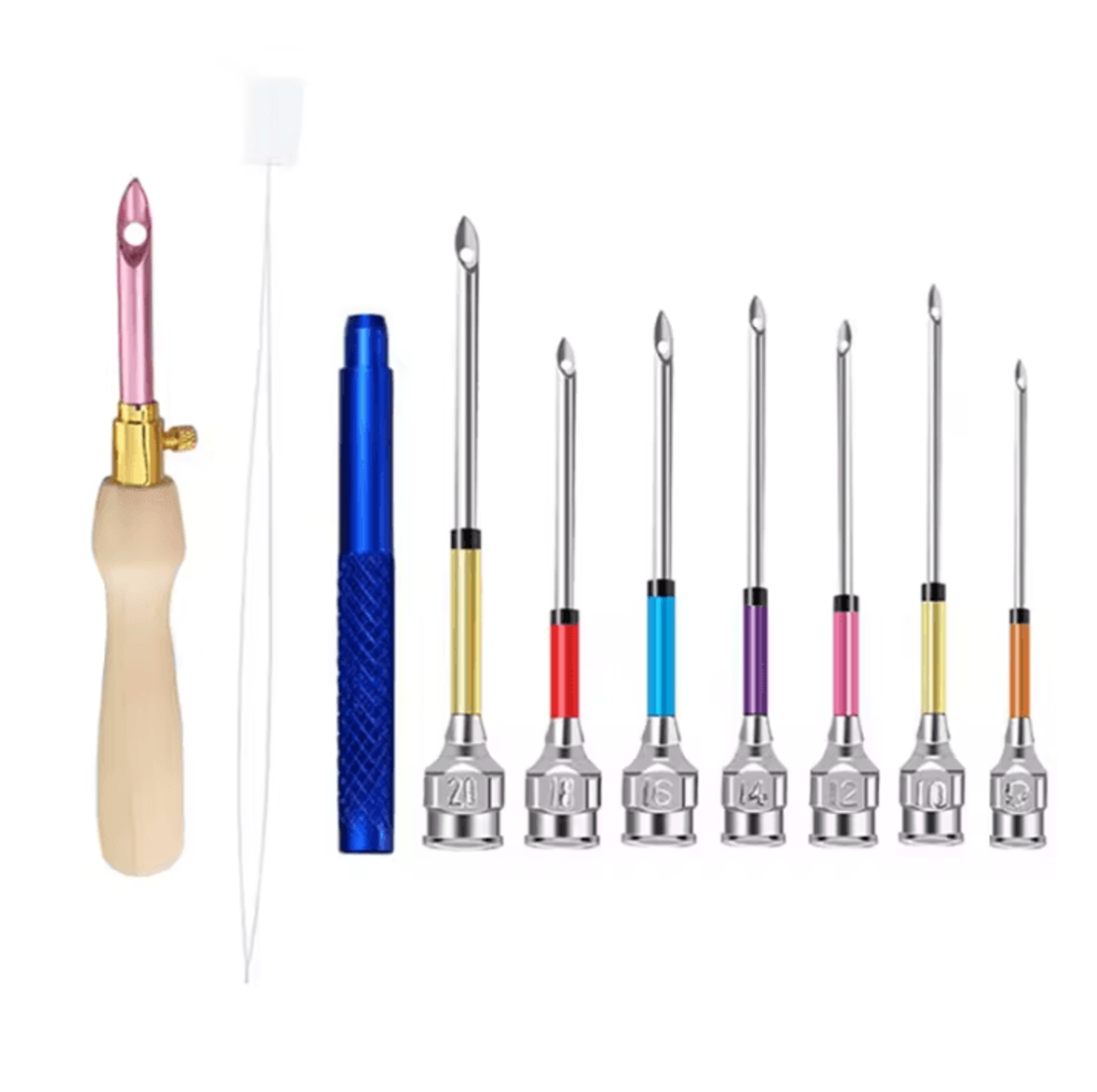 punch needle embroidery tool kit with threader for diy stitching
