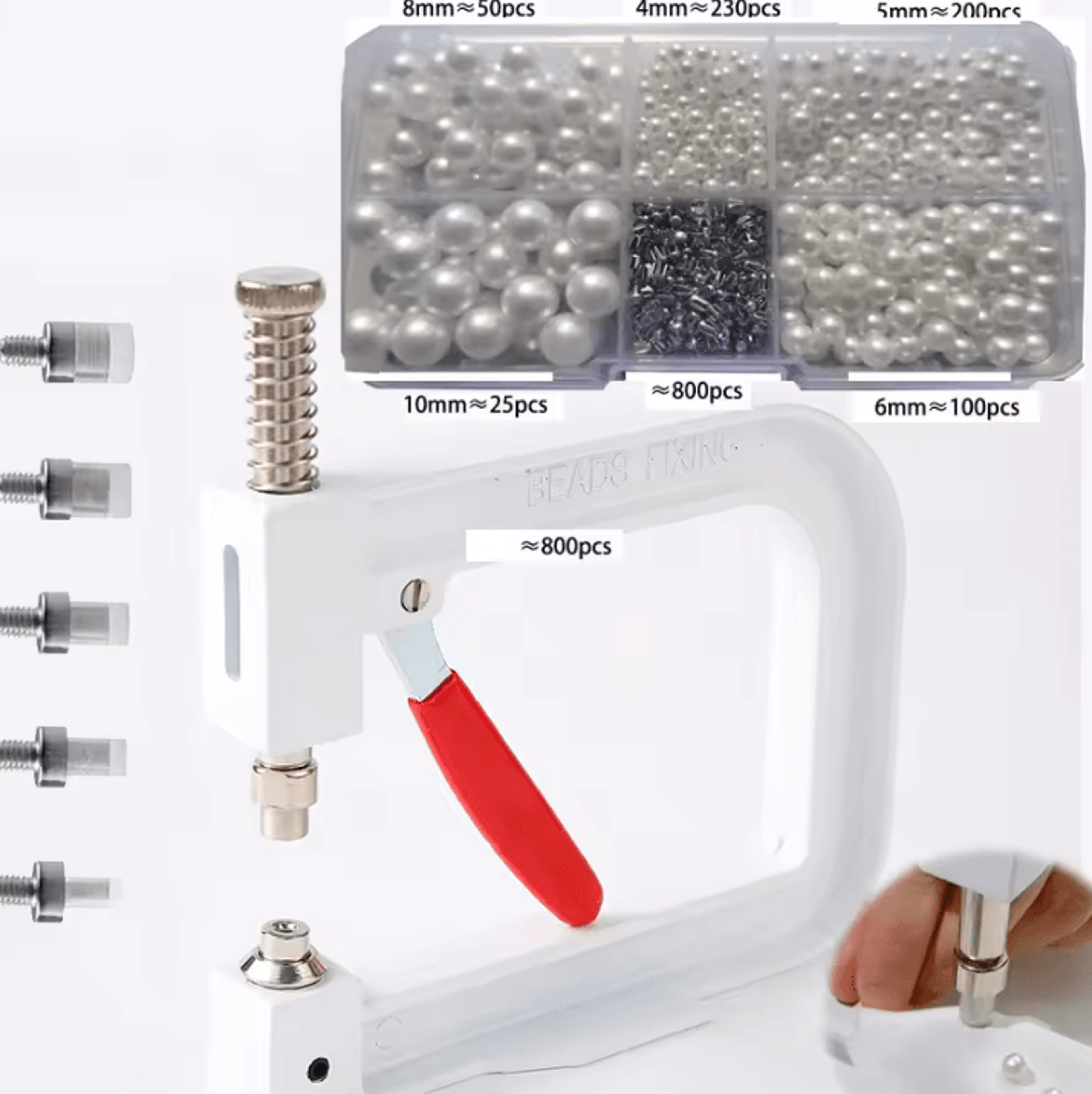 handmade pearl setting machine for beads and rivet studs