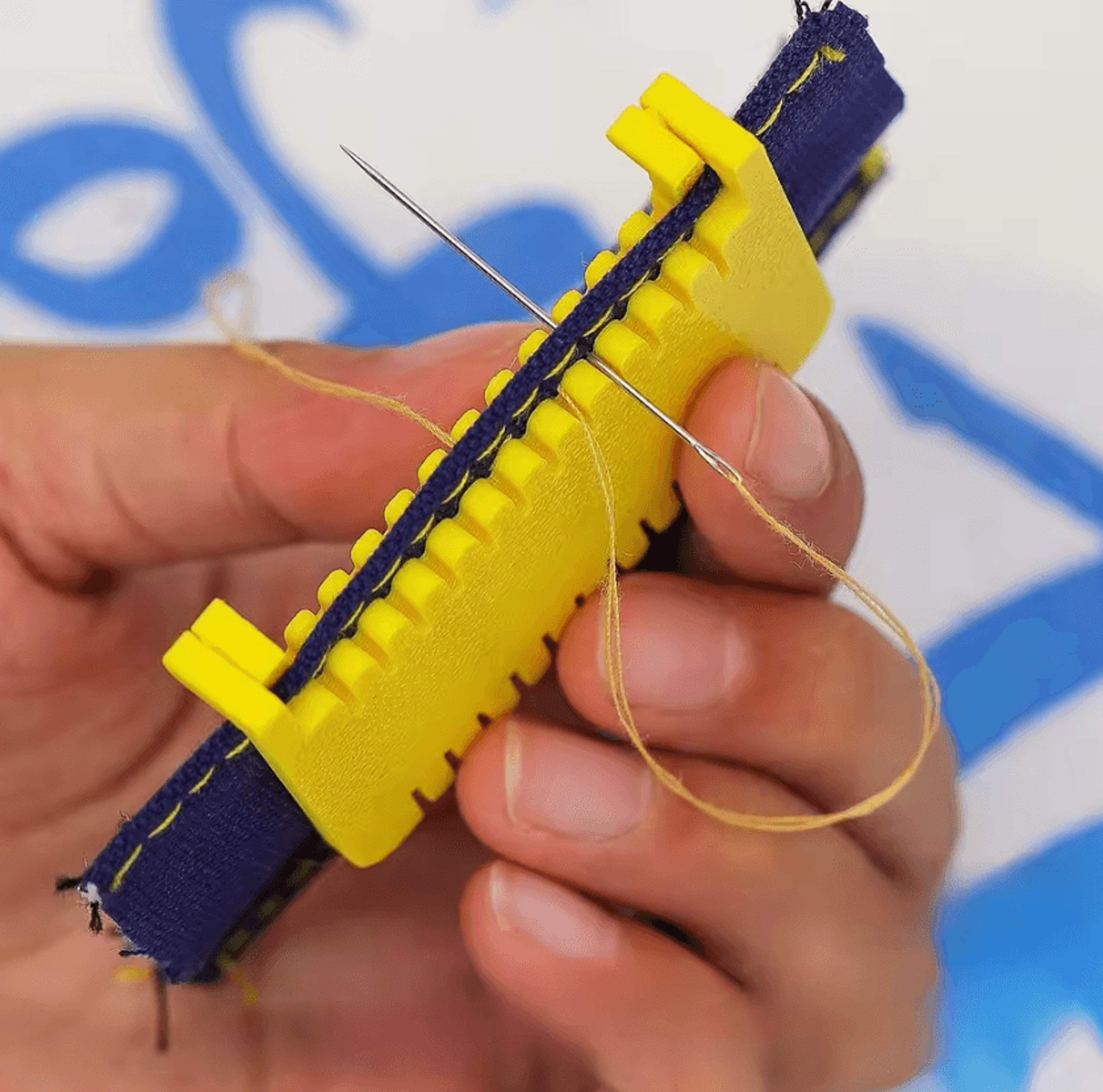 adjustable hand sewing stitch guide and seam ruler
