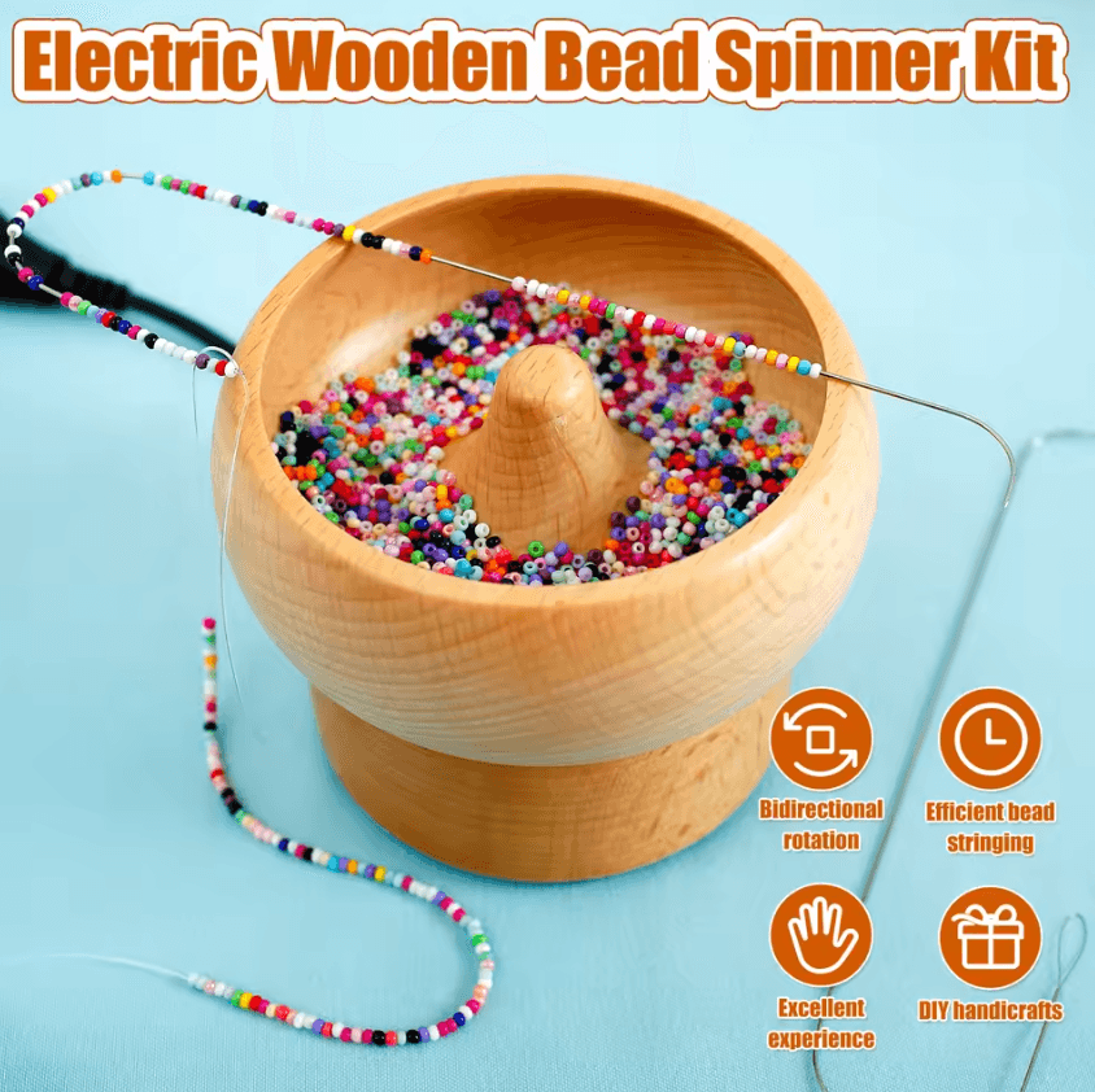 electric bead spinner for bracelet and jewelry making