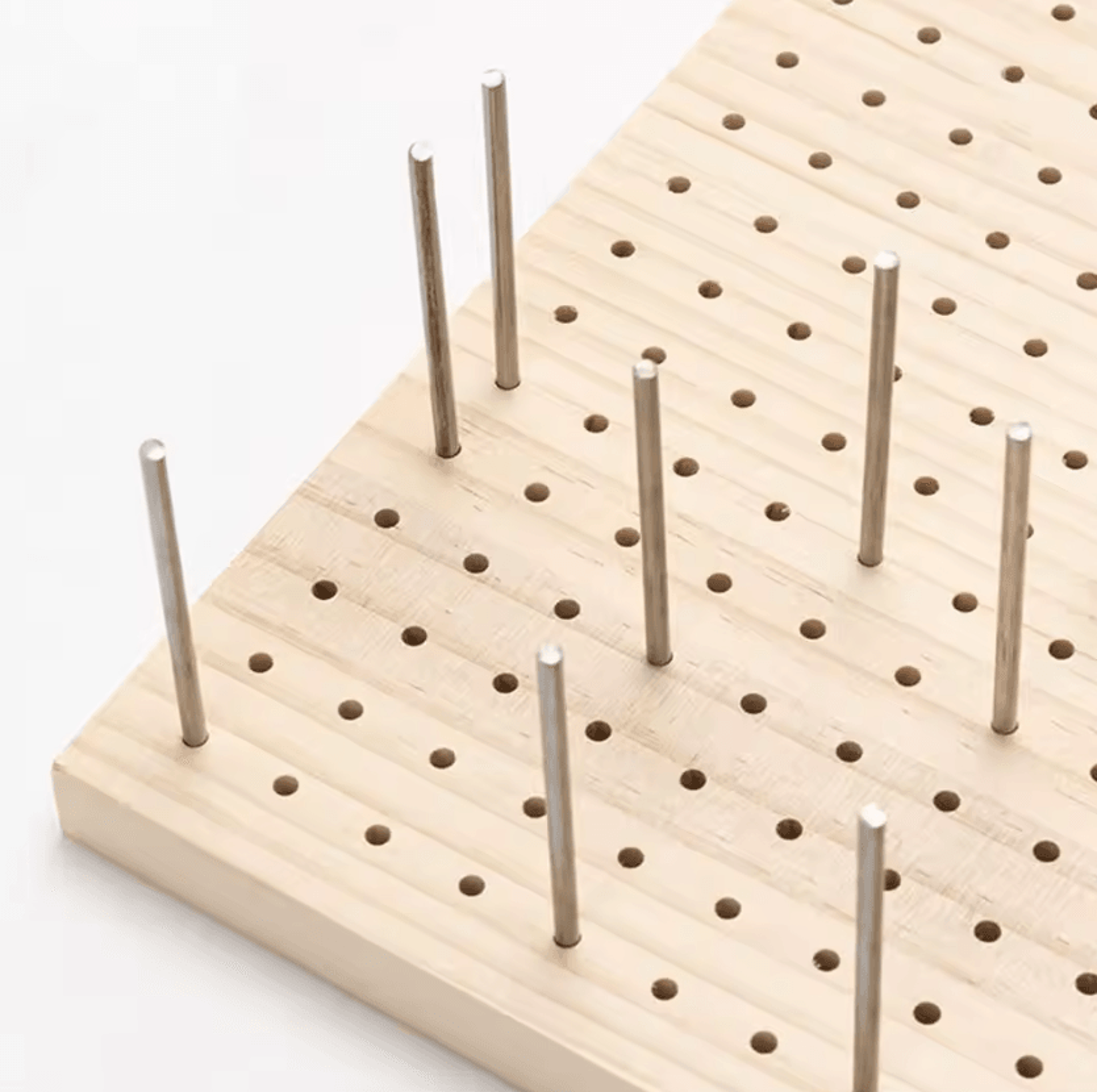 wooden crochet blocking board with stainless steel pin