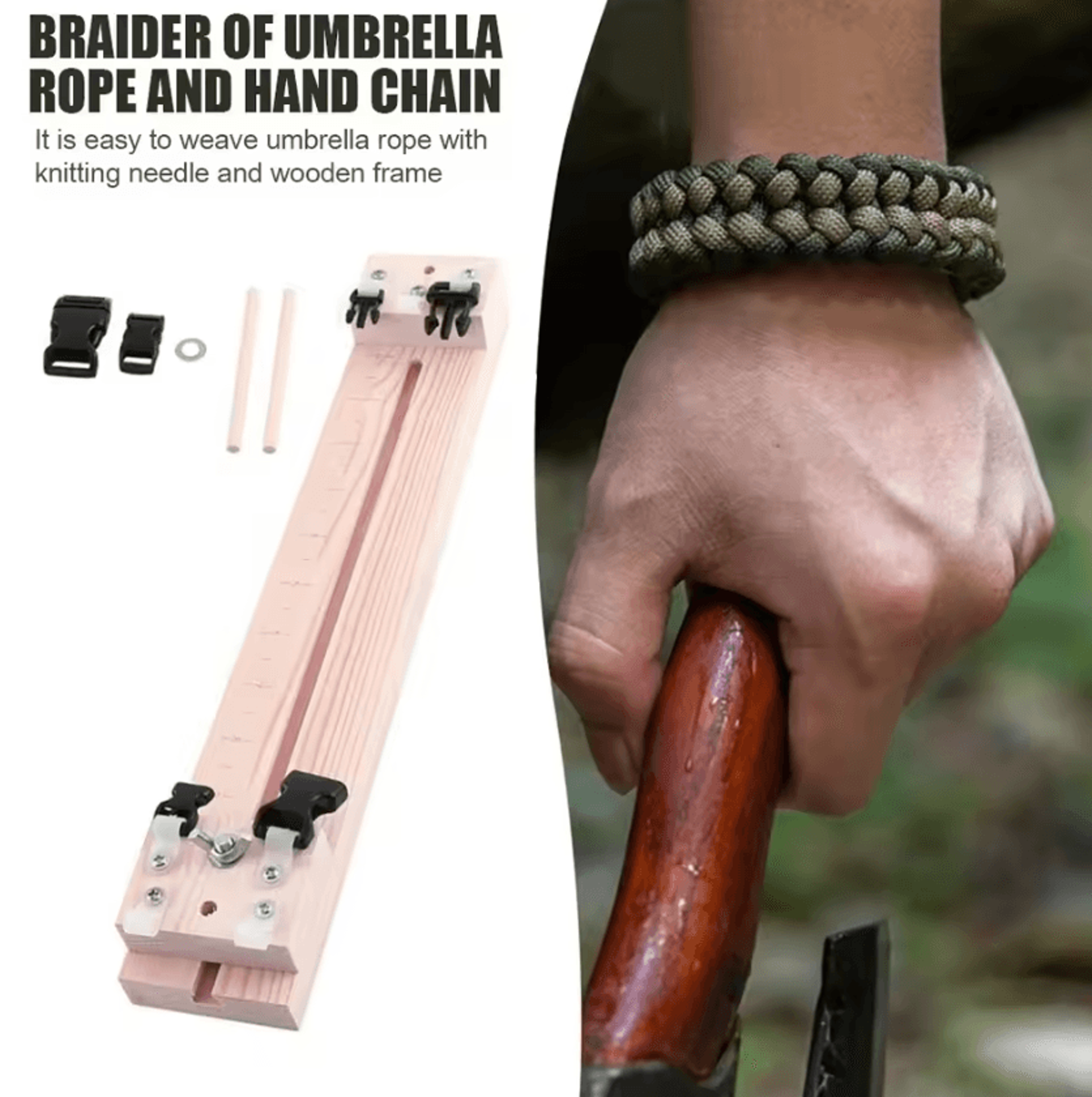 adjustable wooden paracord jig bracelet maker