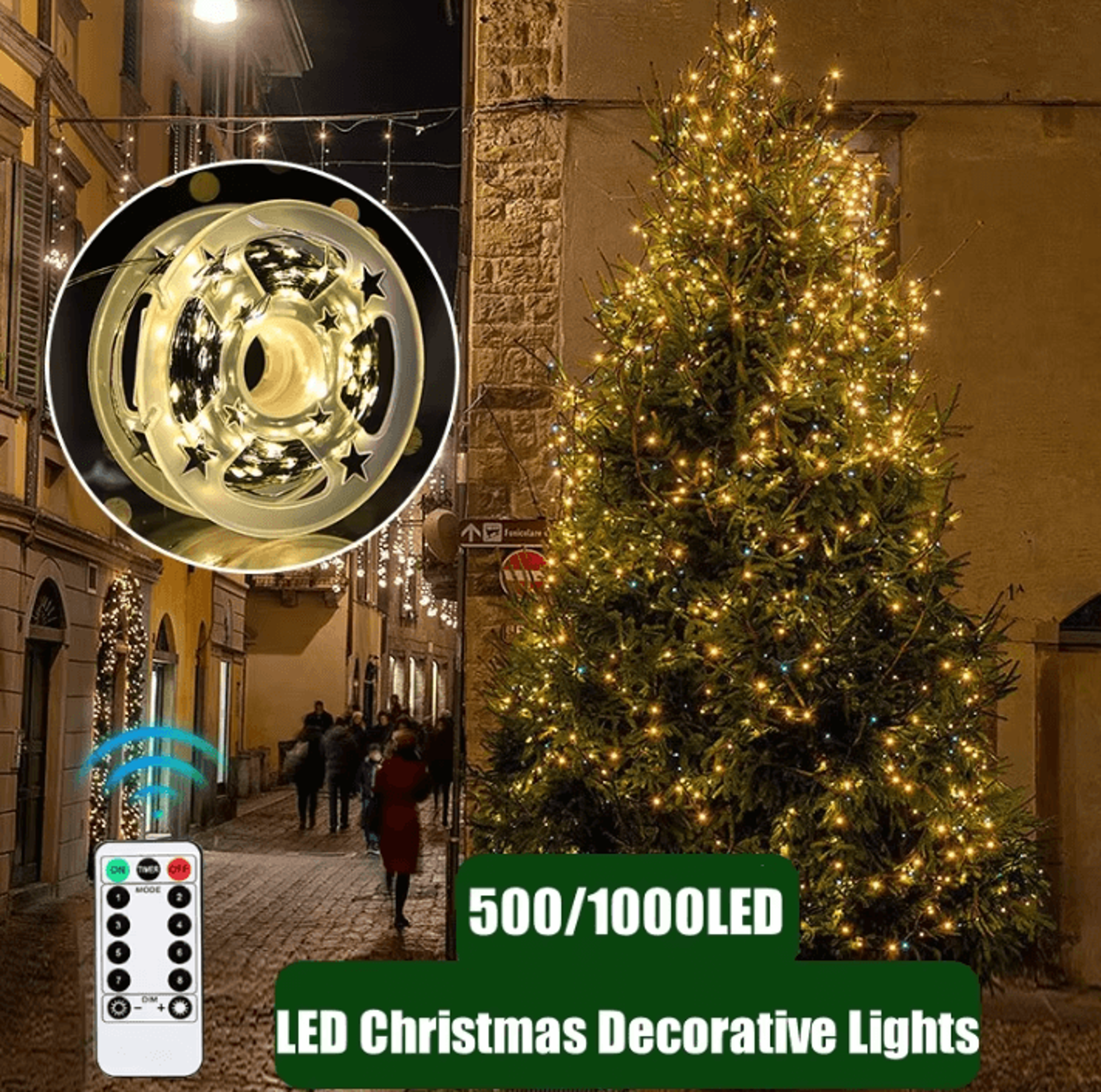 50m/100m christmas led copper wire fairy lights with remote control