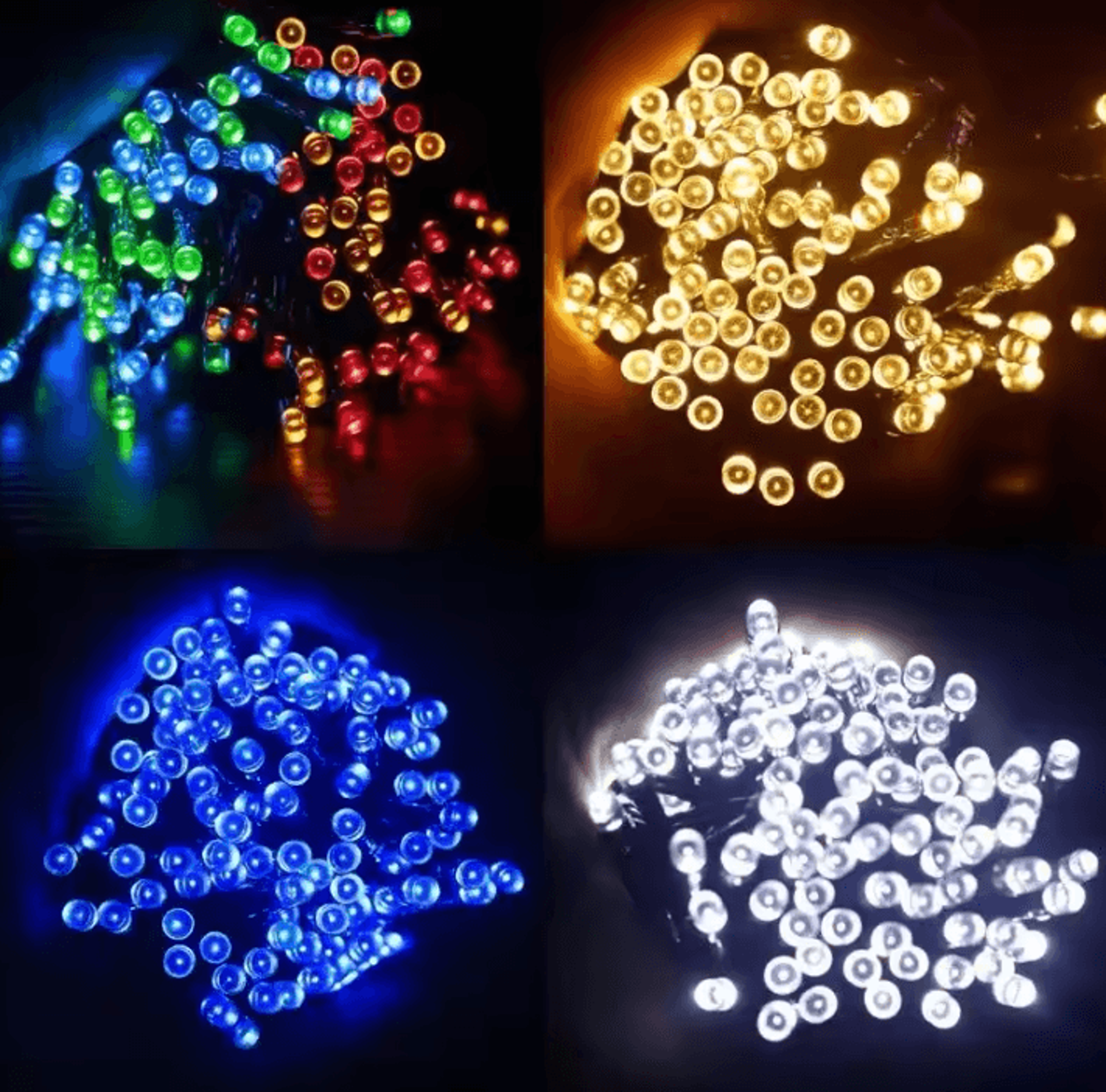 12m 100 led solar fairy string lights