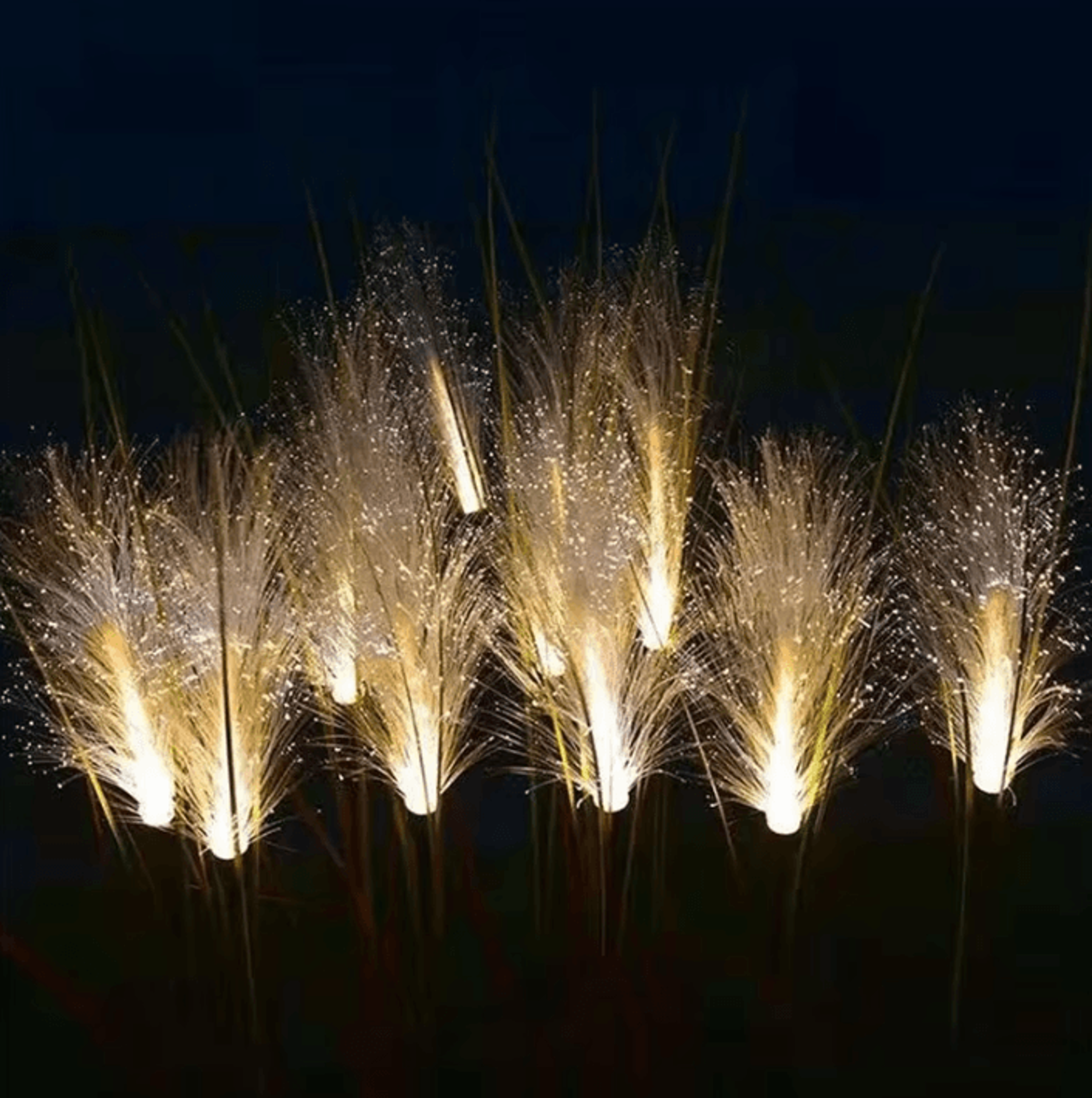 solar led reed garden light outdoor pathway decor