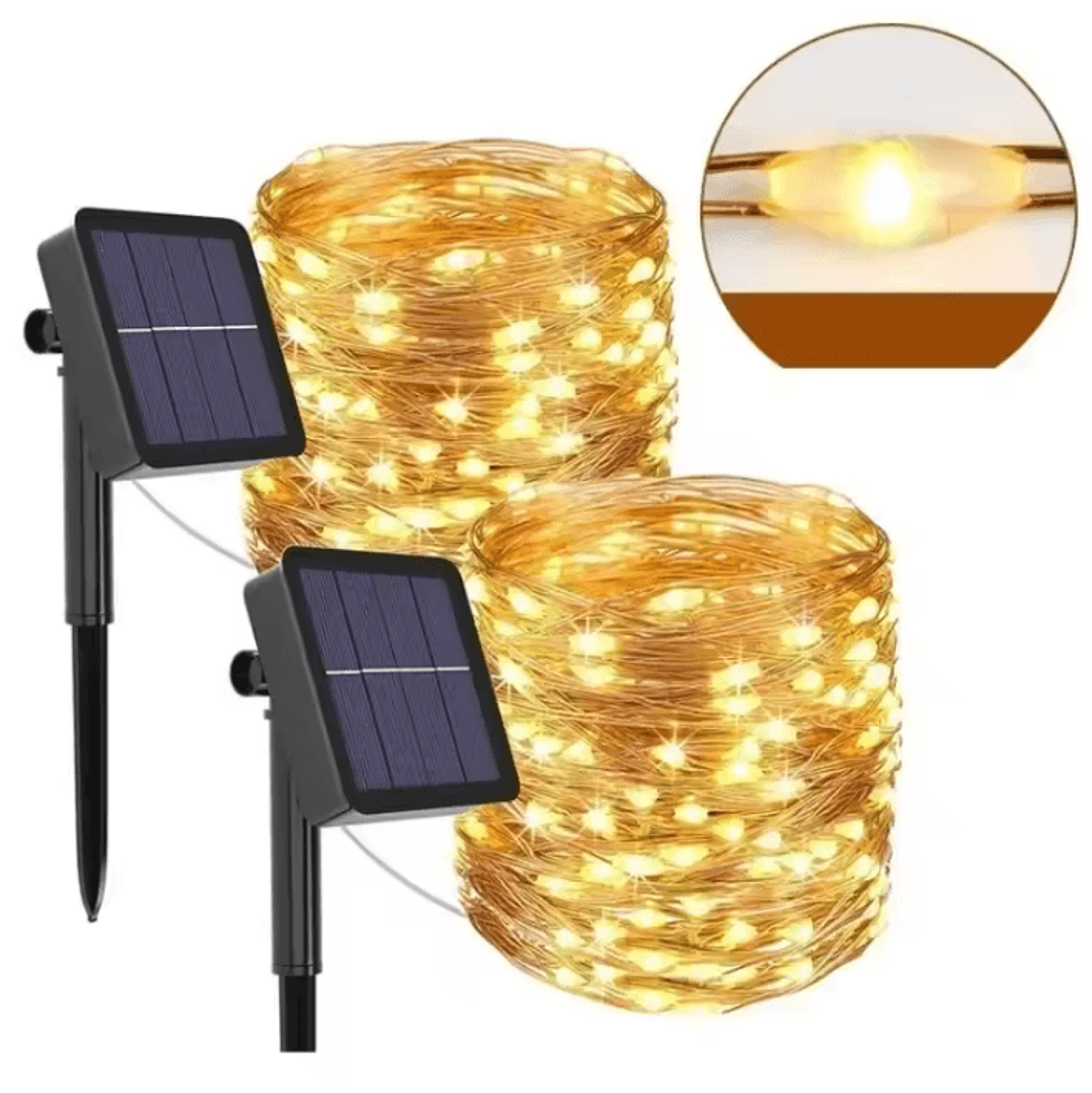 solar led fairy string lights 7m 12m 22m 32m