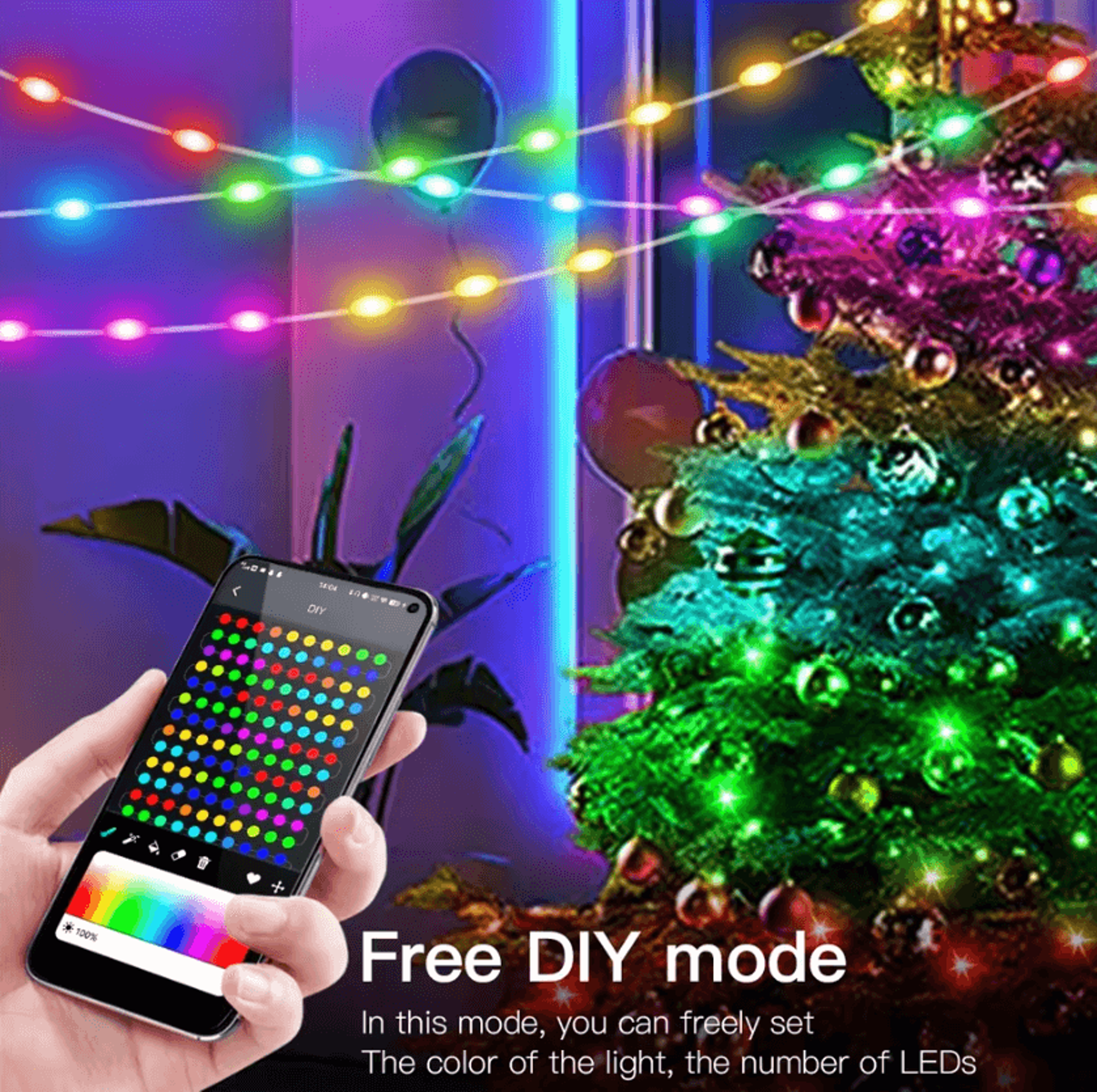 smart bluetooth color changing fairy lights with app control