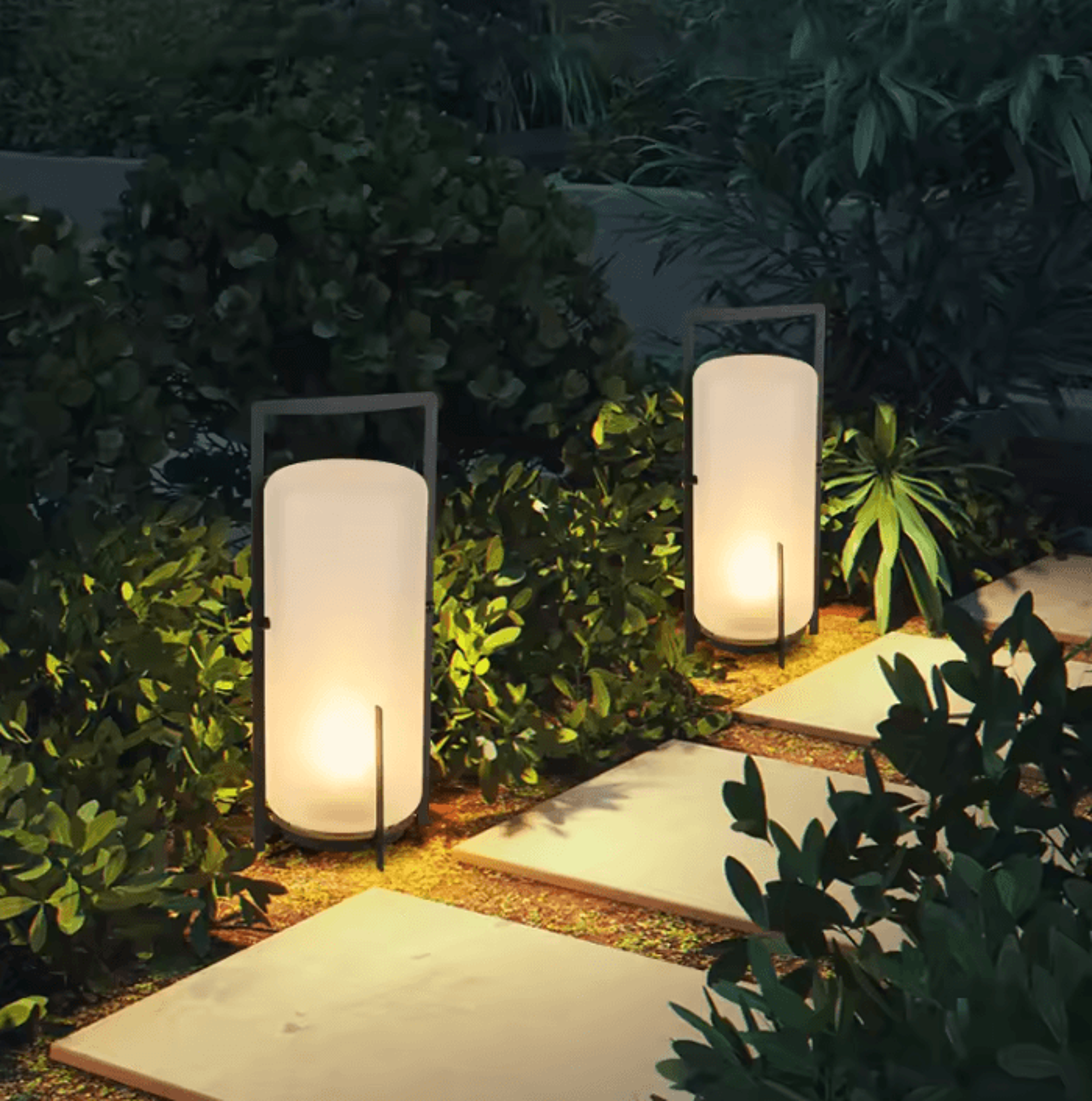 chinese style solar garden floor light for lawn and patio decor