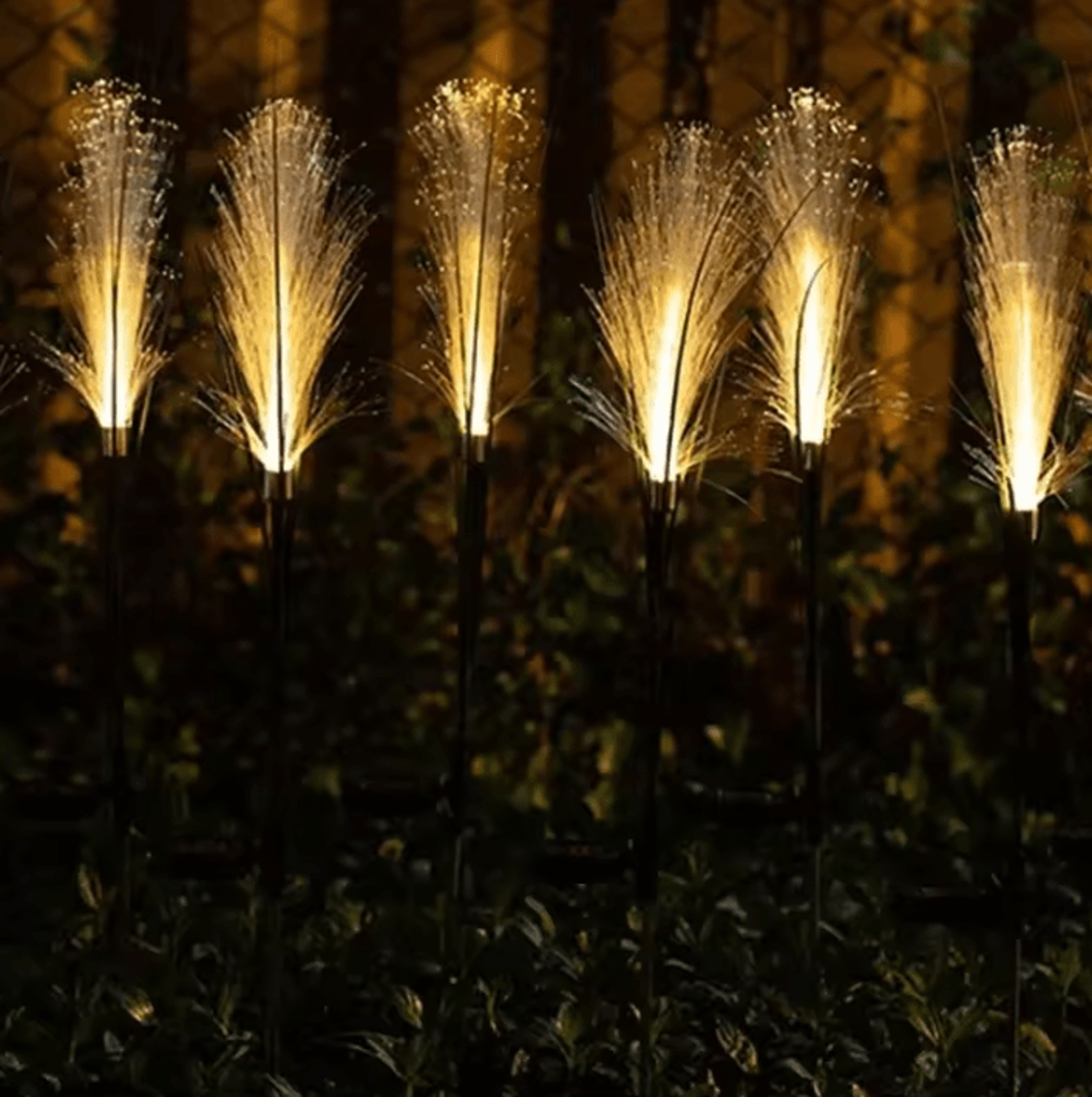 solar reed garden lights waterproof outdoor pathway decor